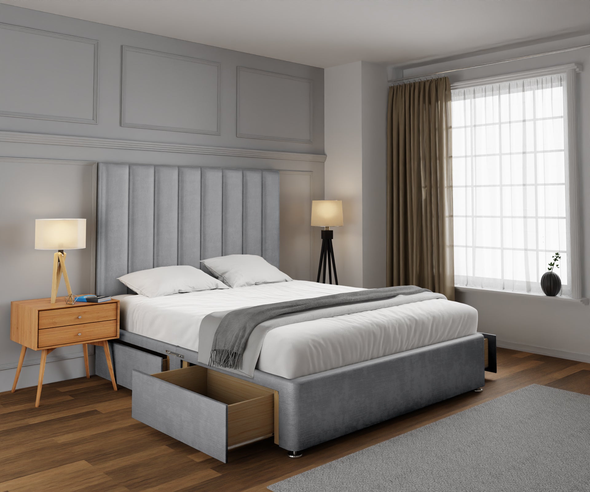 Amelia Petite Line Divan Bed Set