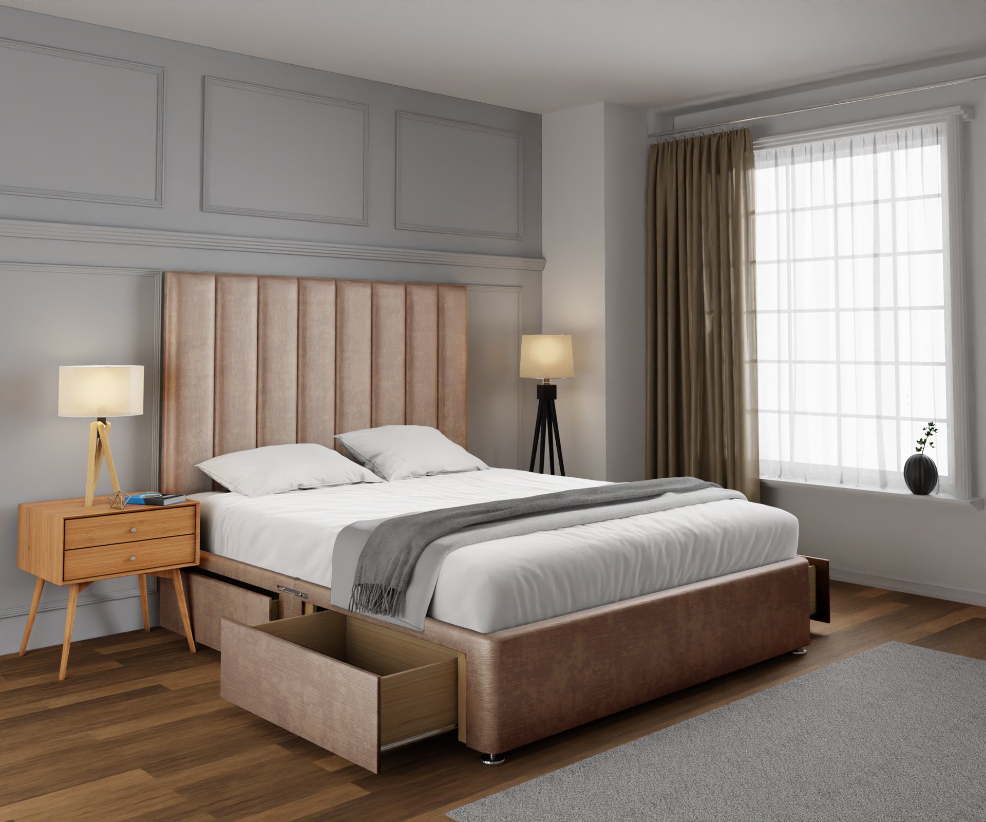 Amelia Petite Line Divan Bed Set