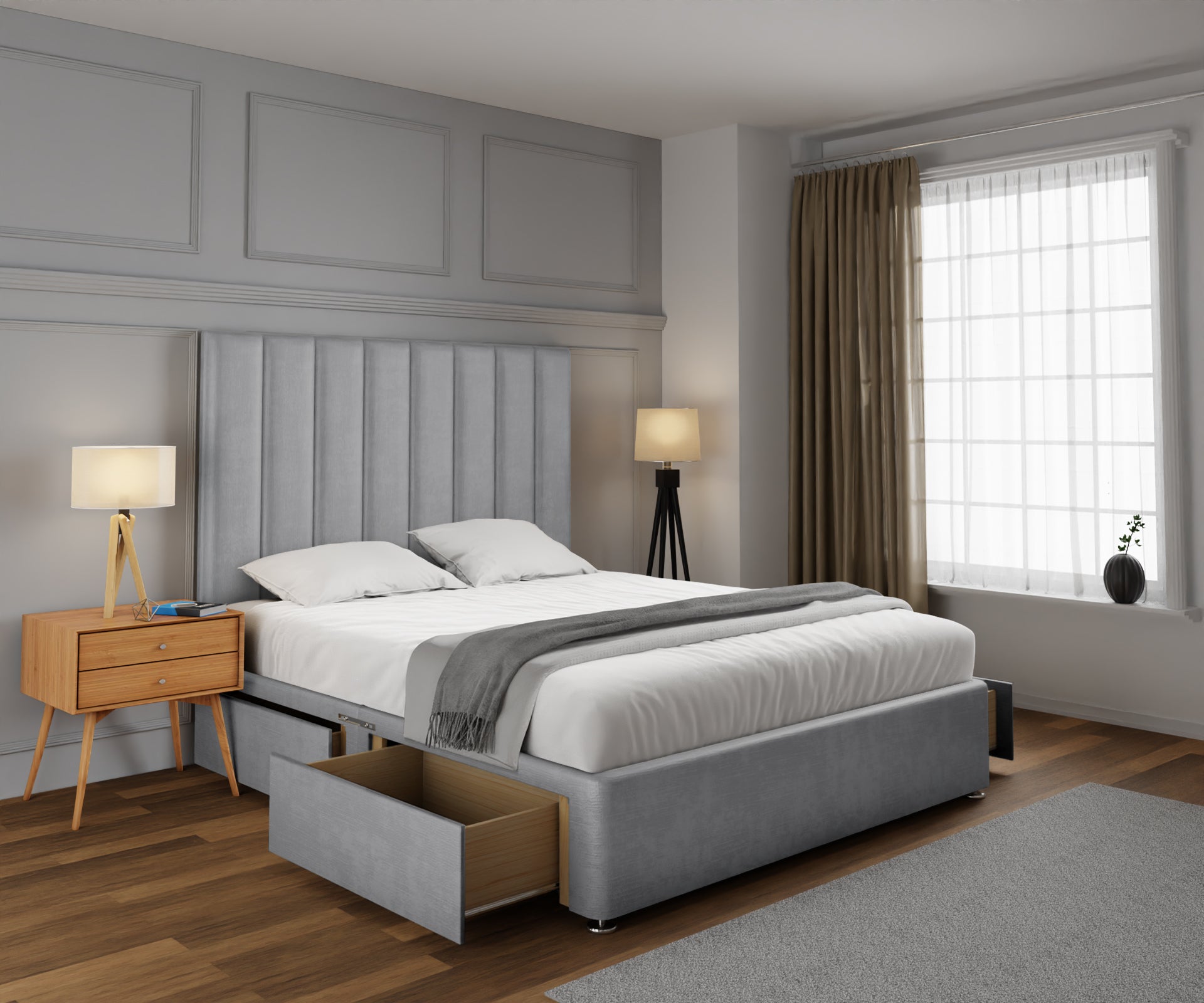 Amelia Petite Line Divan Bed Set