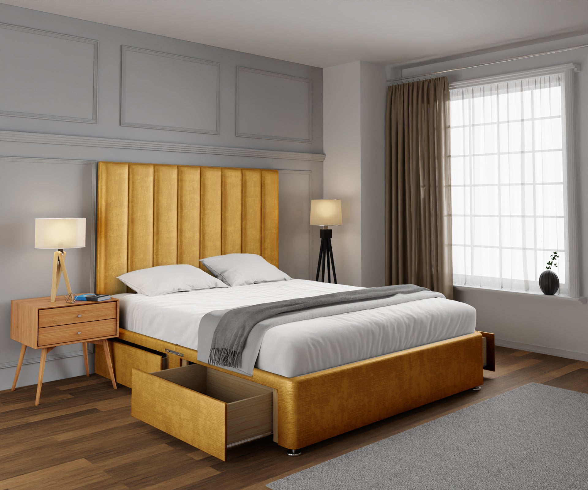 Amelia Petite Line Divan Bed Set