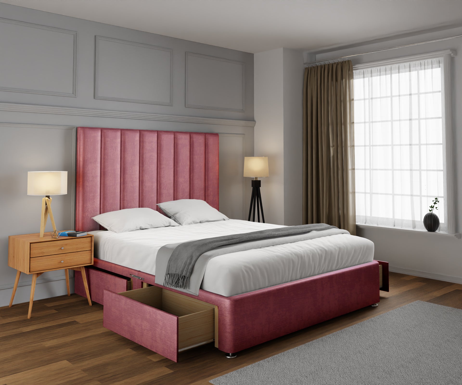 Amelia Petite Line Divan Bed Set