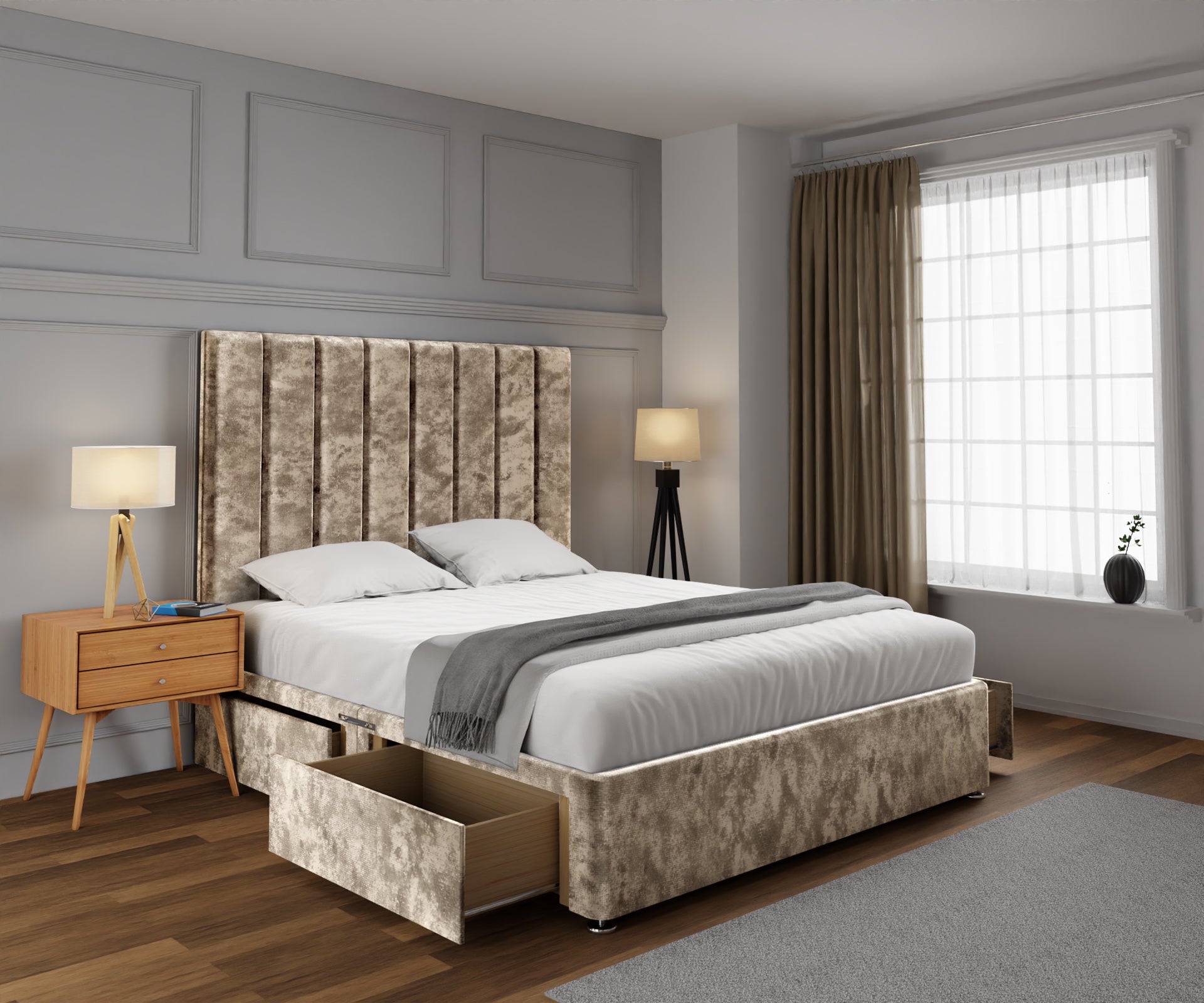Amelia Petite Line Divan Bed Set