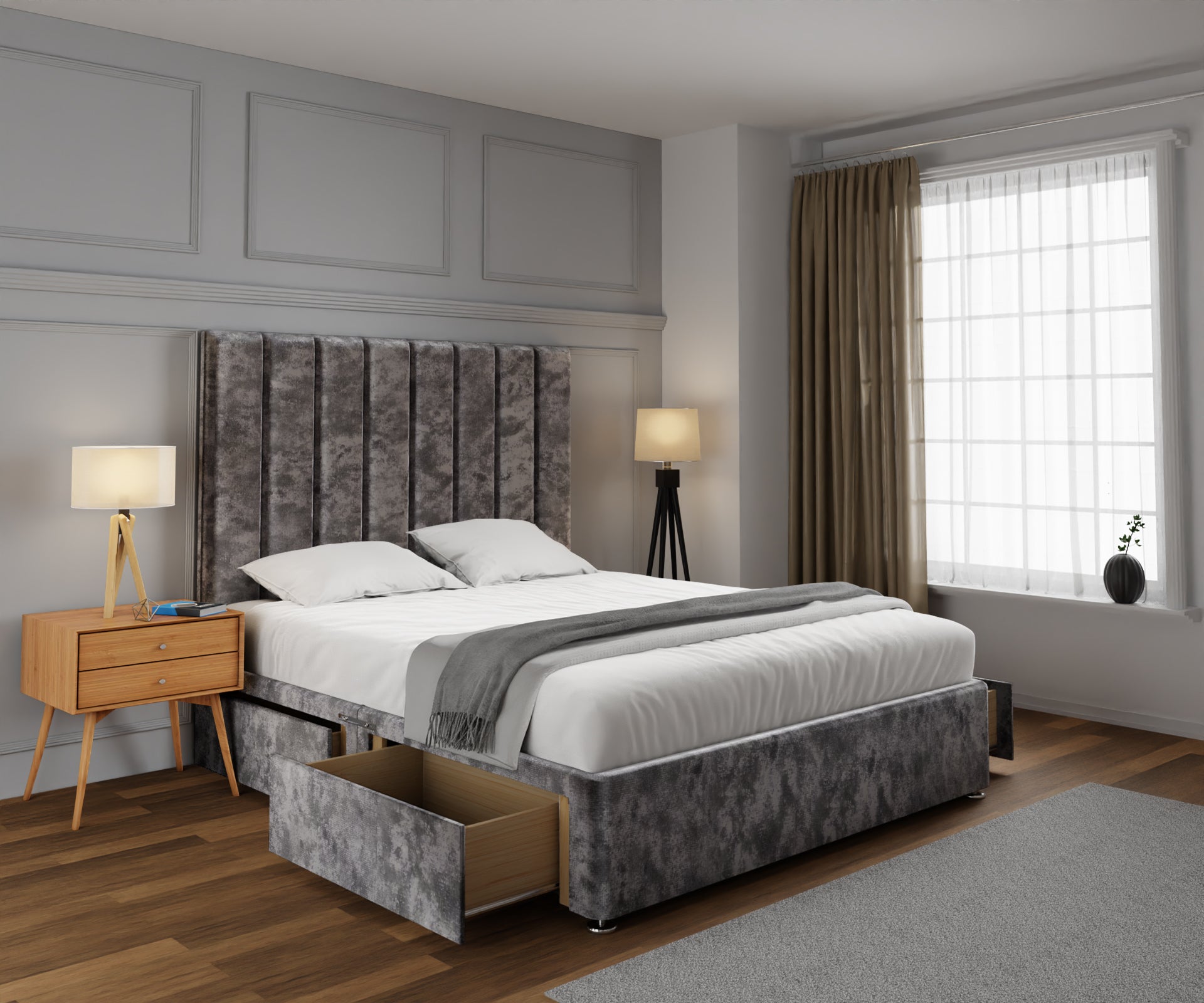 Amelia Petite Line Divan Bed Set