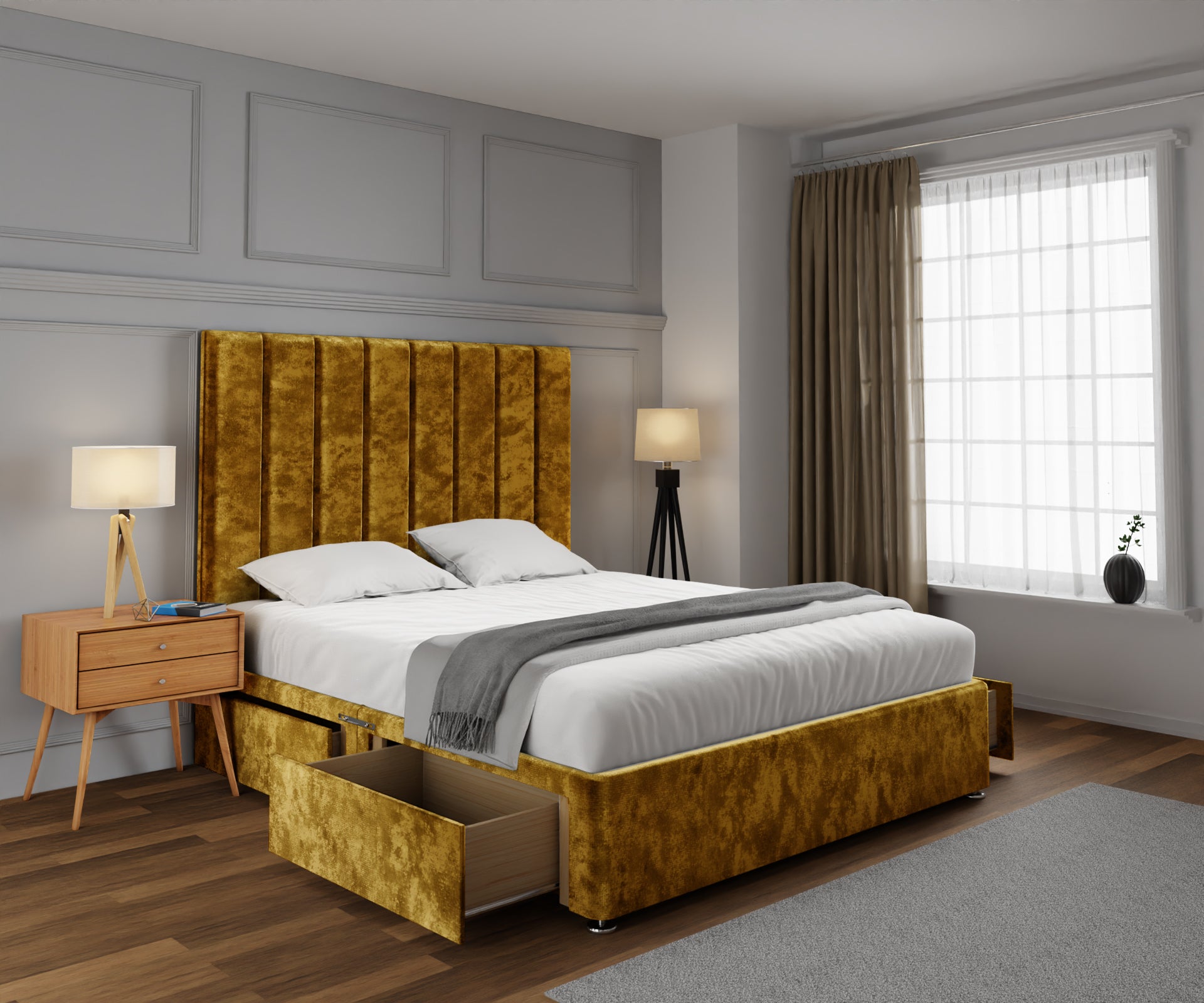 Amelia Petite Line Divan Bed Set