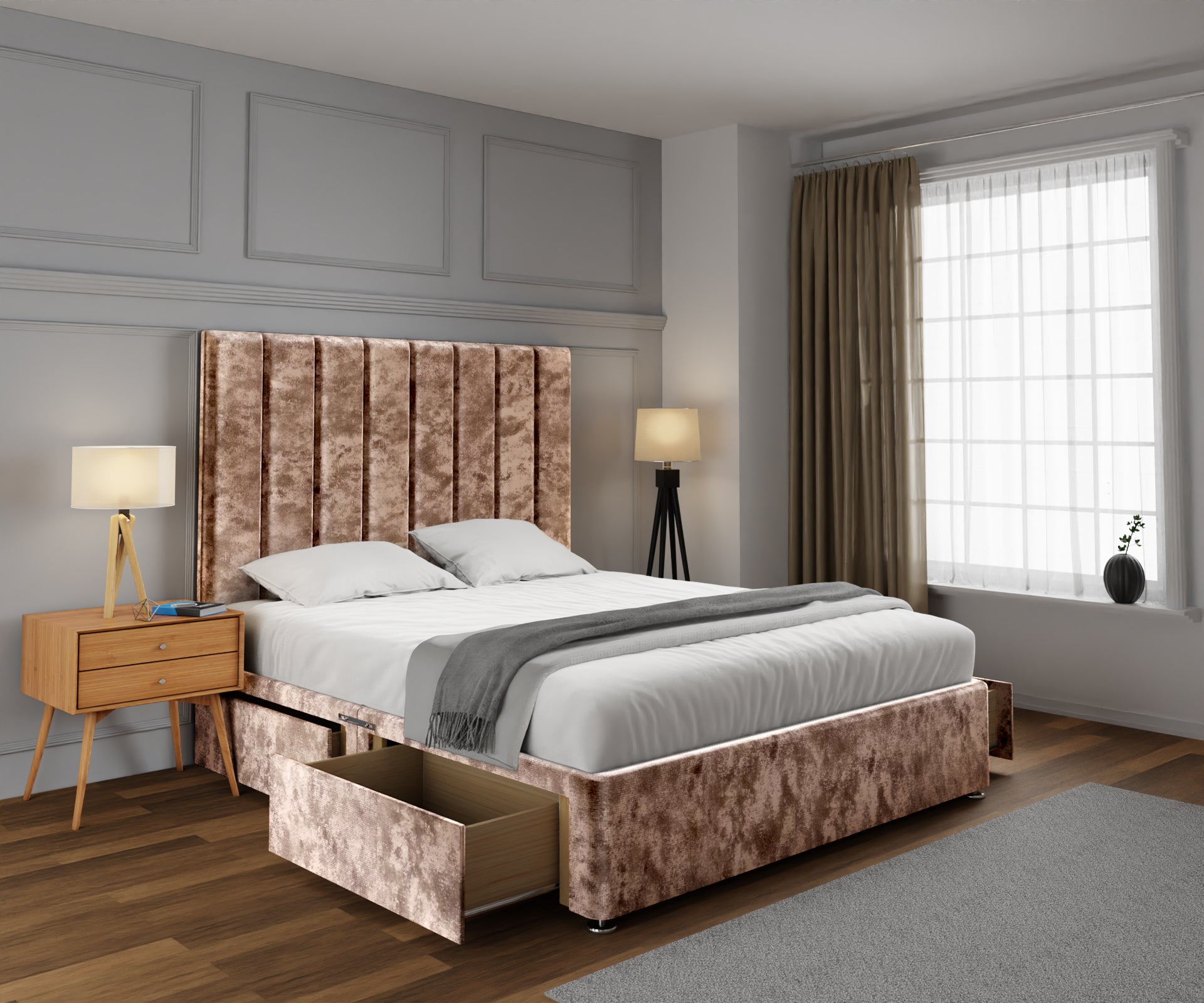 Amelia Petite Line Divan Bed Set