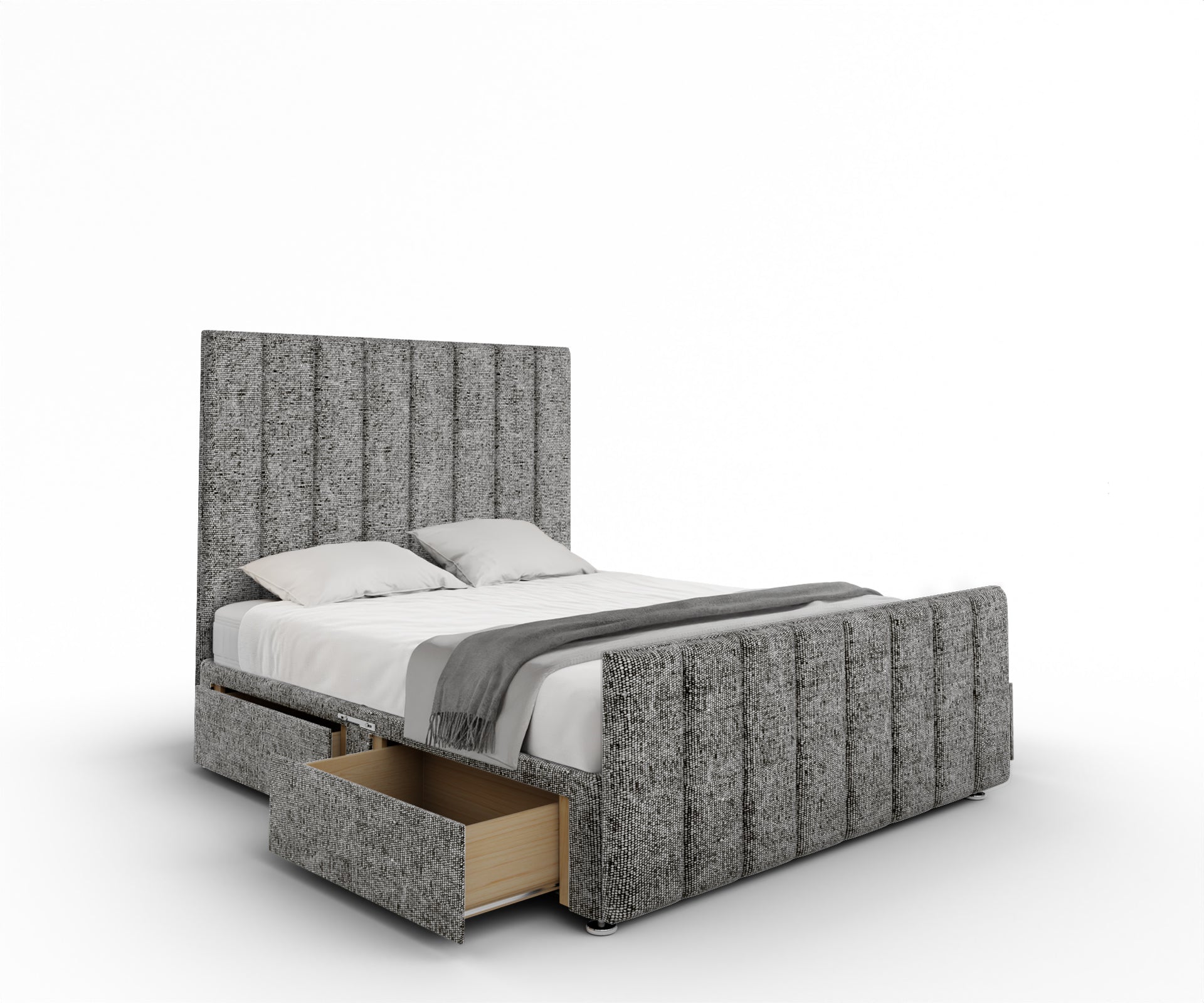 Amelia Petite Line Divan Bed Set With Footboard