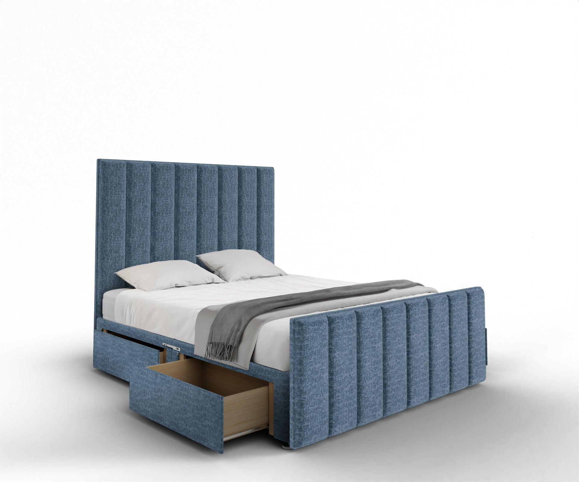 Amelia Petite Line Divan Bed Set With Footboard