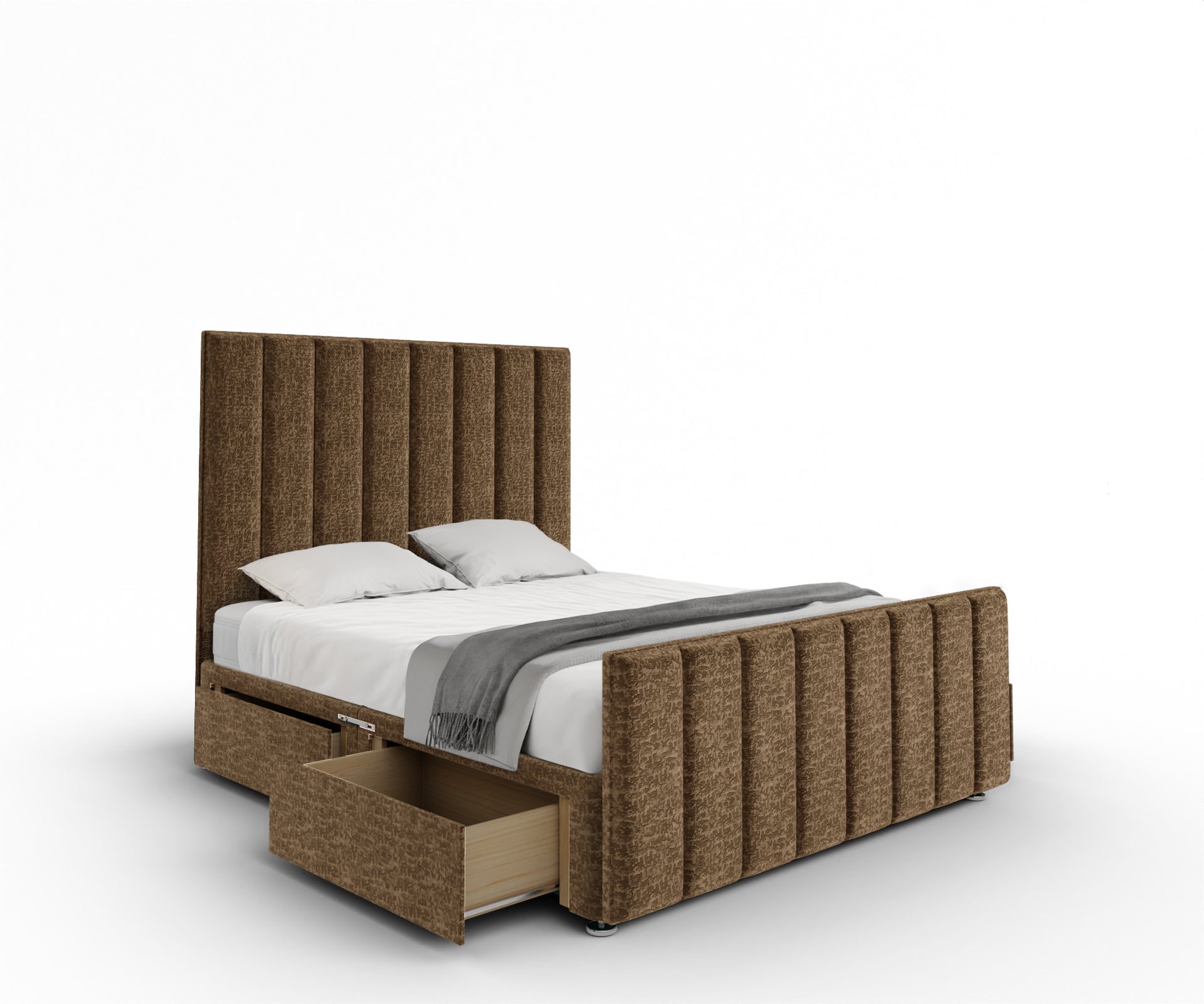 Amelia Petite Line Divan Bed Set With Footboard