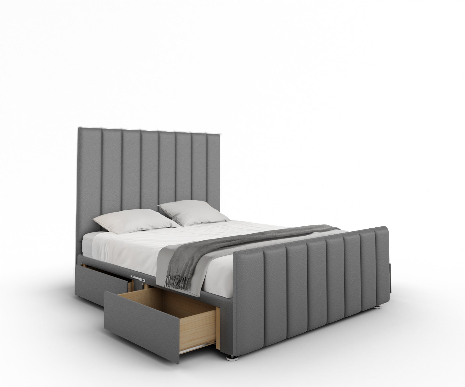 Amelia Petite Line Divan Bed Set With Footboard