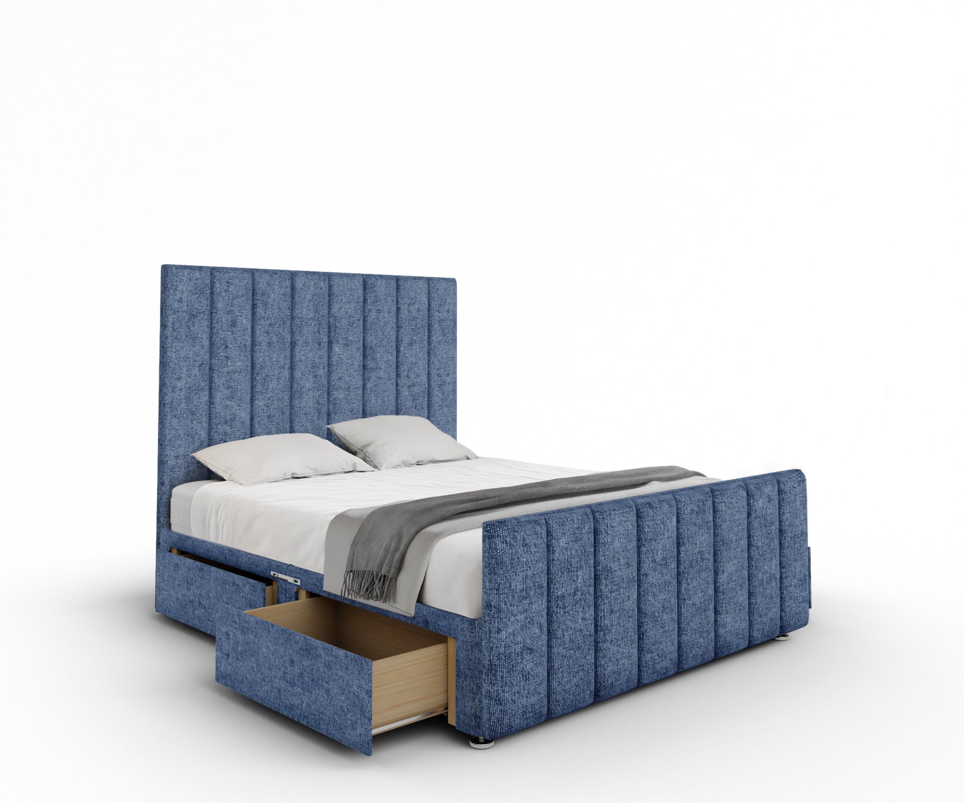 Amelia Petite Line Divan Bed Set With Footboard