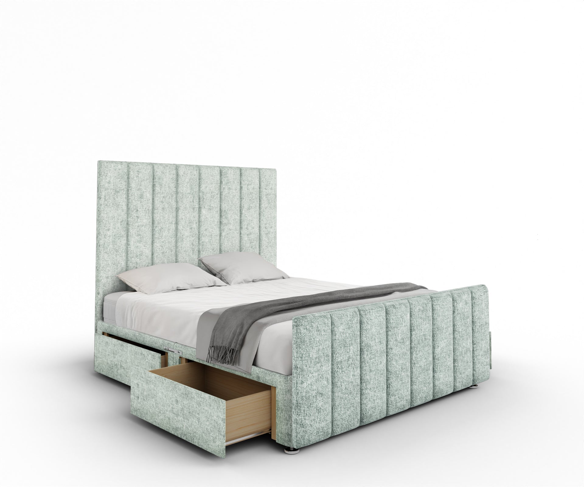 Amelia Petite Line Divan Bed Set With Footboard