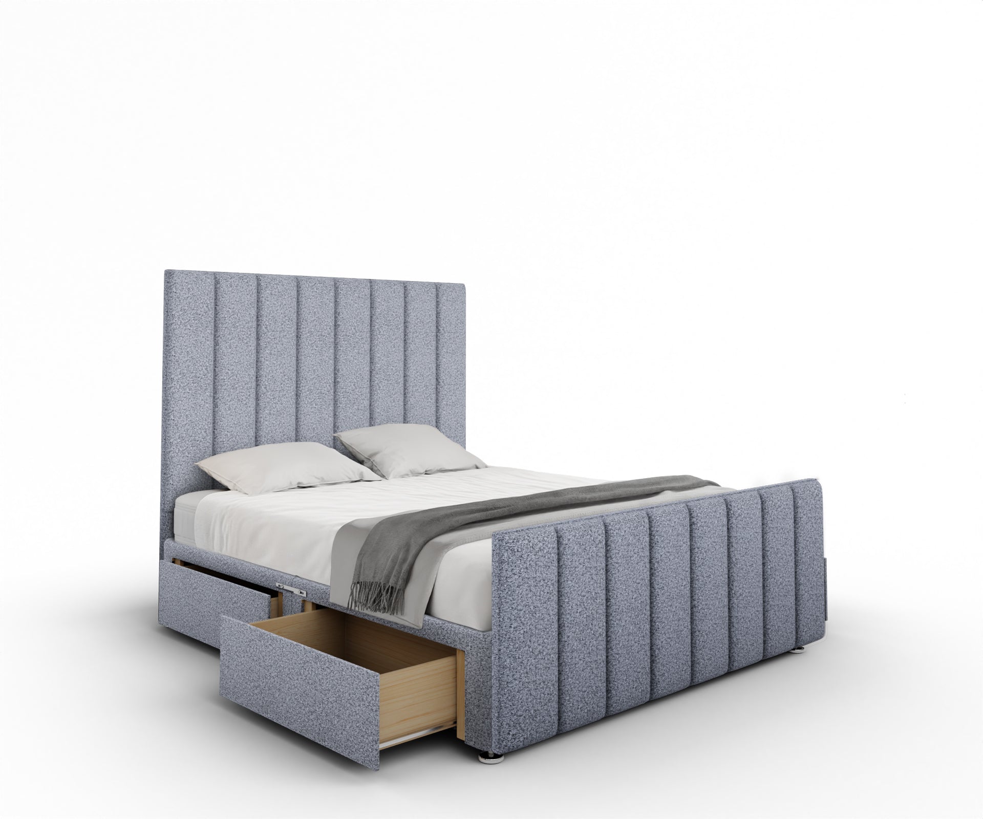 Amelia Petite Line Divan Bed Set With Footboard