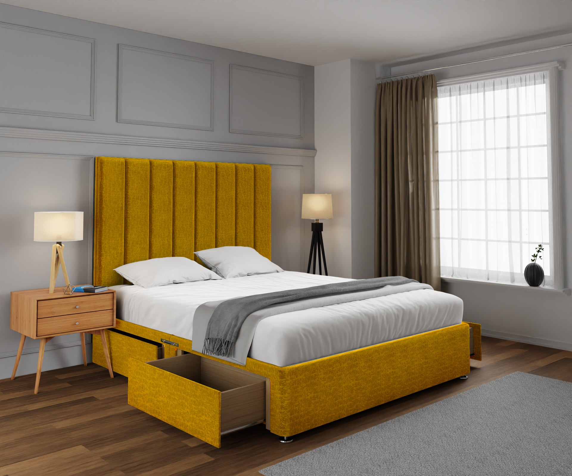 Amelia Petite Line Divan Bed Set