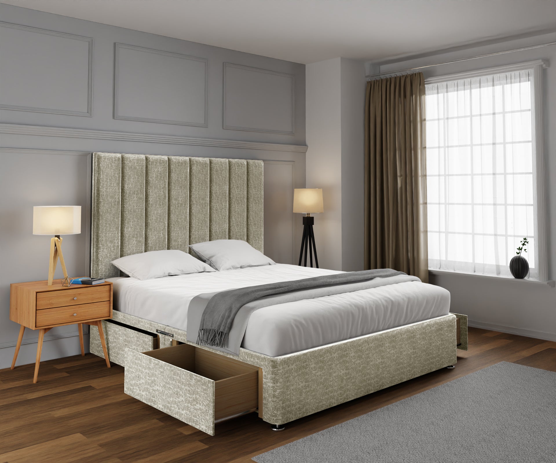 Amelia Petite Line Divan Bed Set