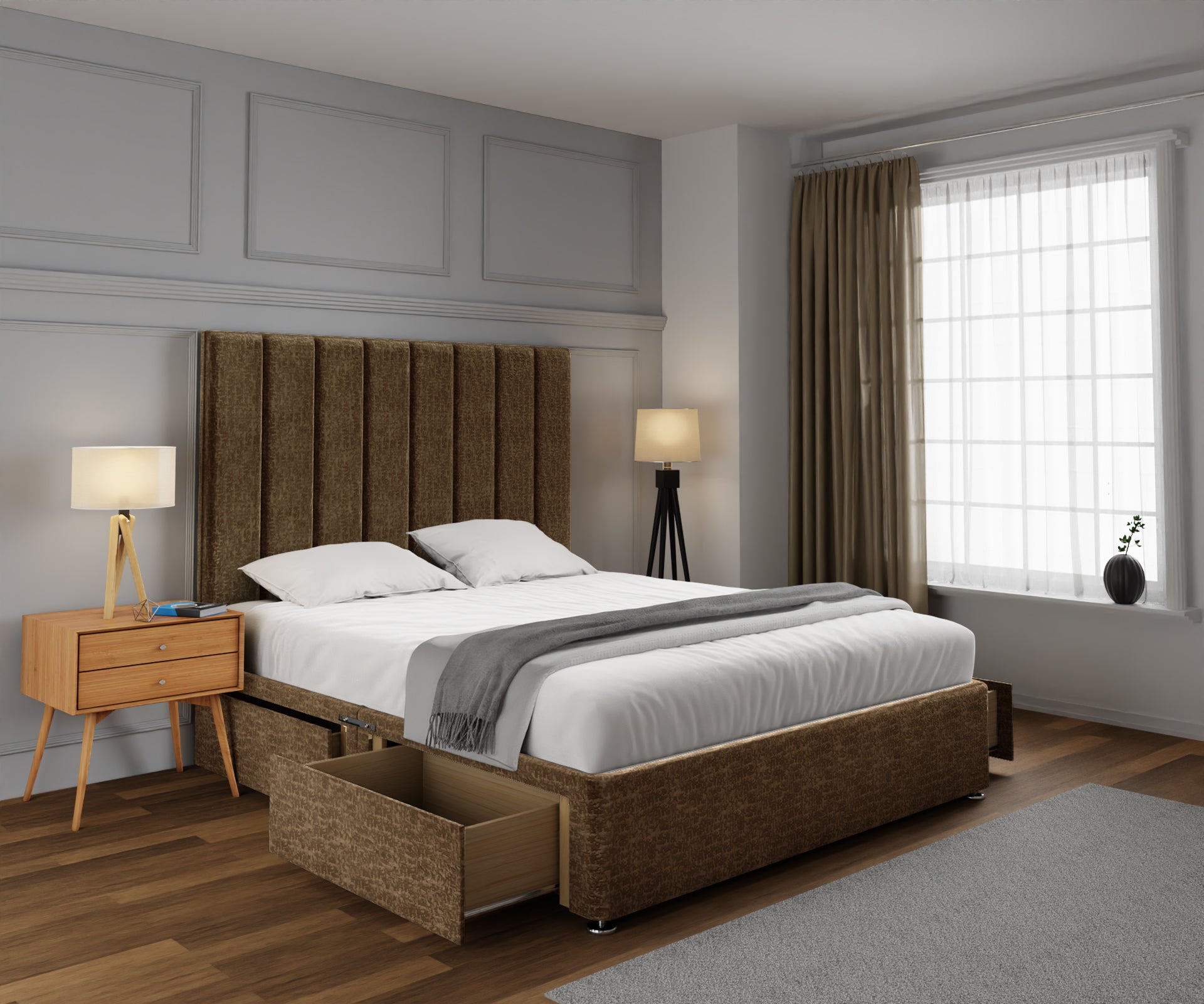 Amelia Petite Line Divan Bed Set