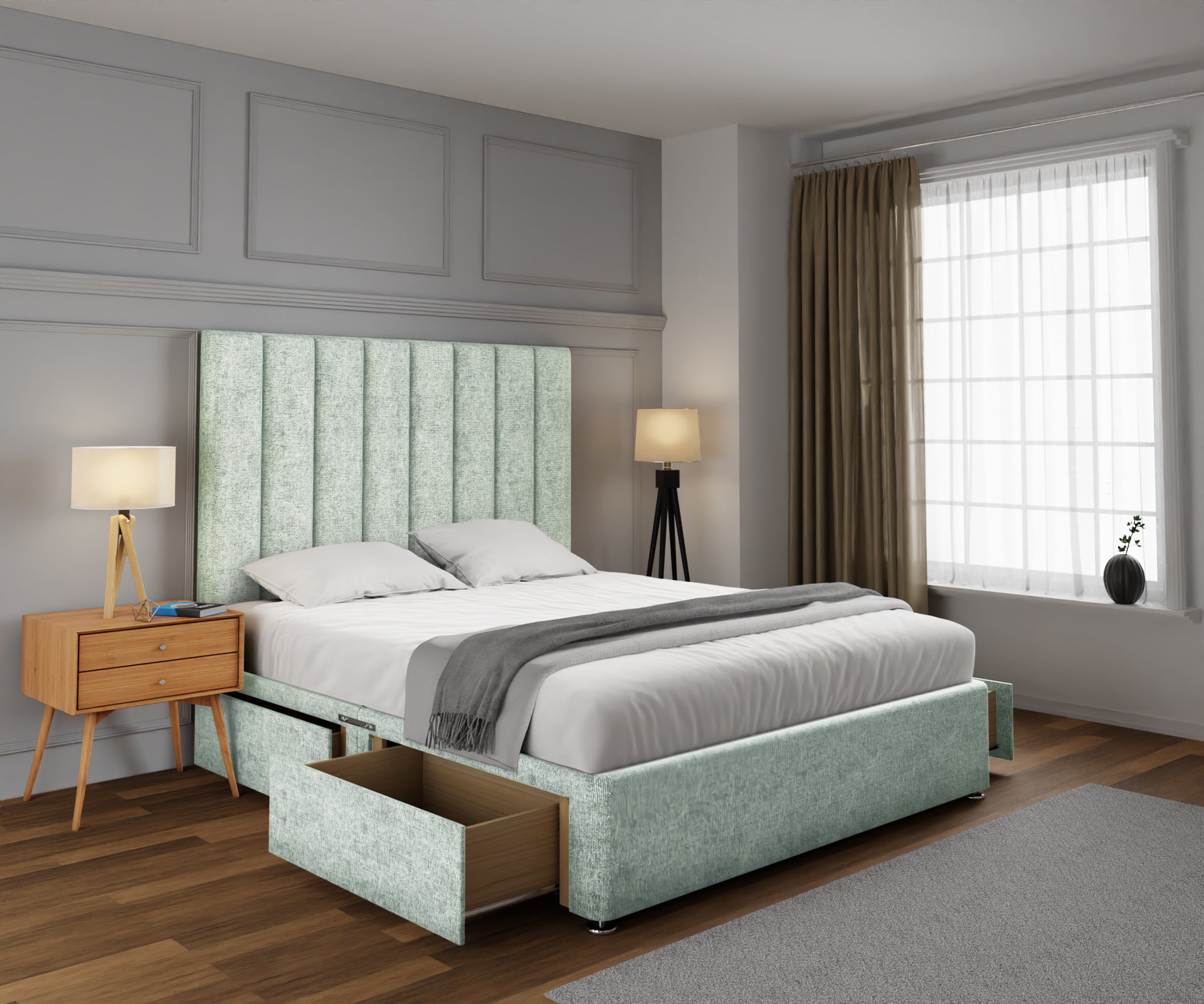 Amelia Petite Line Divan Bed Set