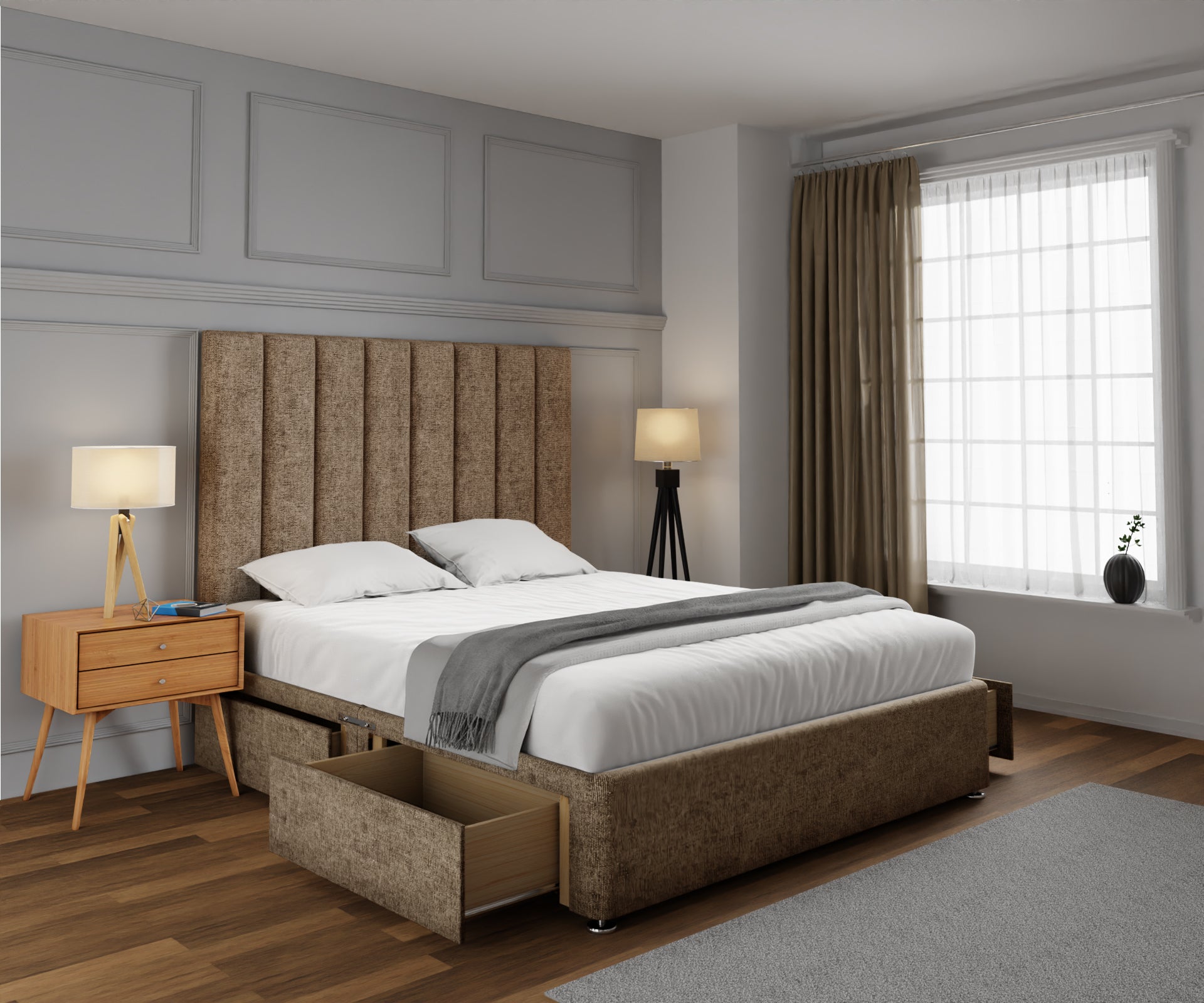 Amelia Petite Line Divan Bed Set