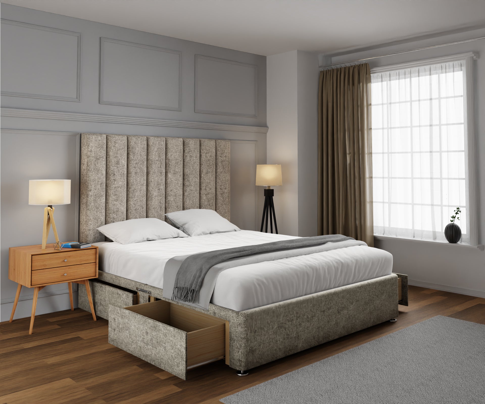 Amelia Petite Line Divan Bed Set