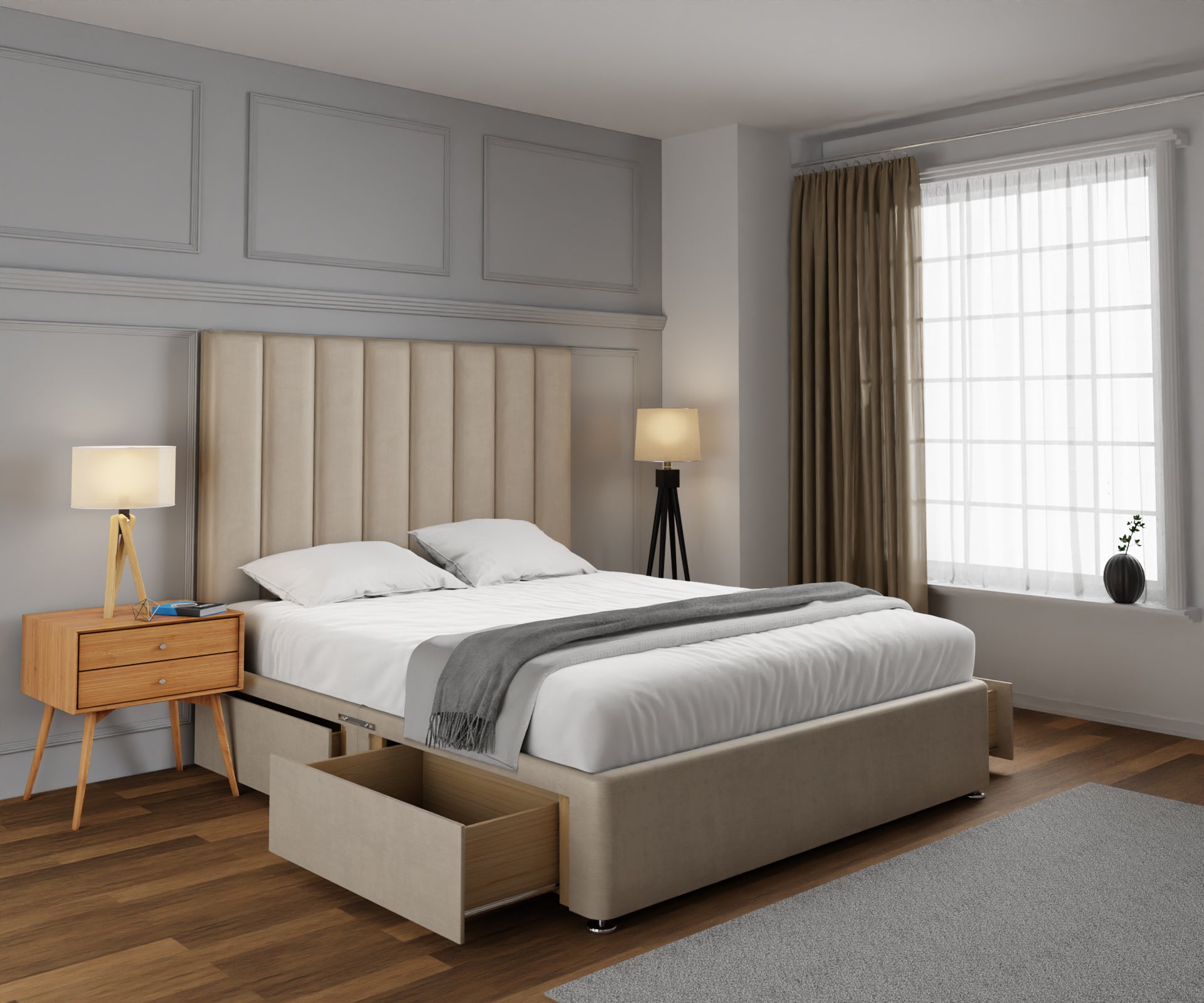 Amelia Petite Line Divan Bed Set