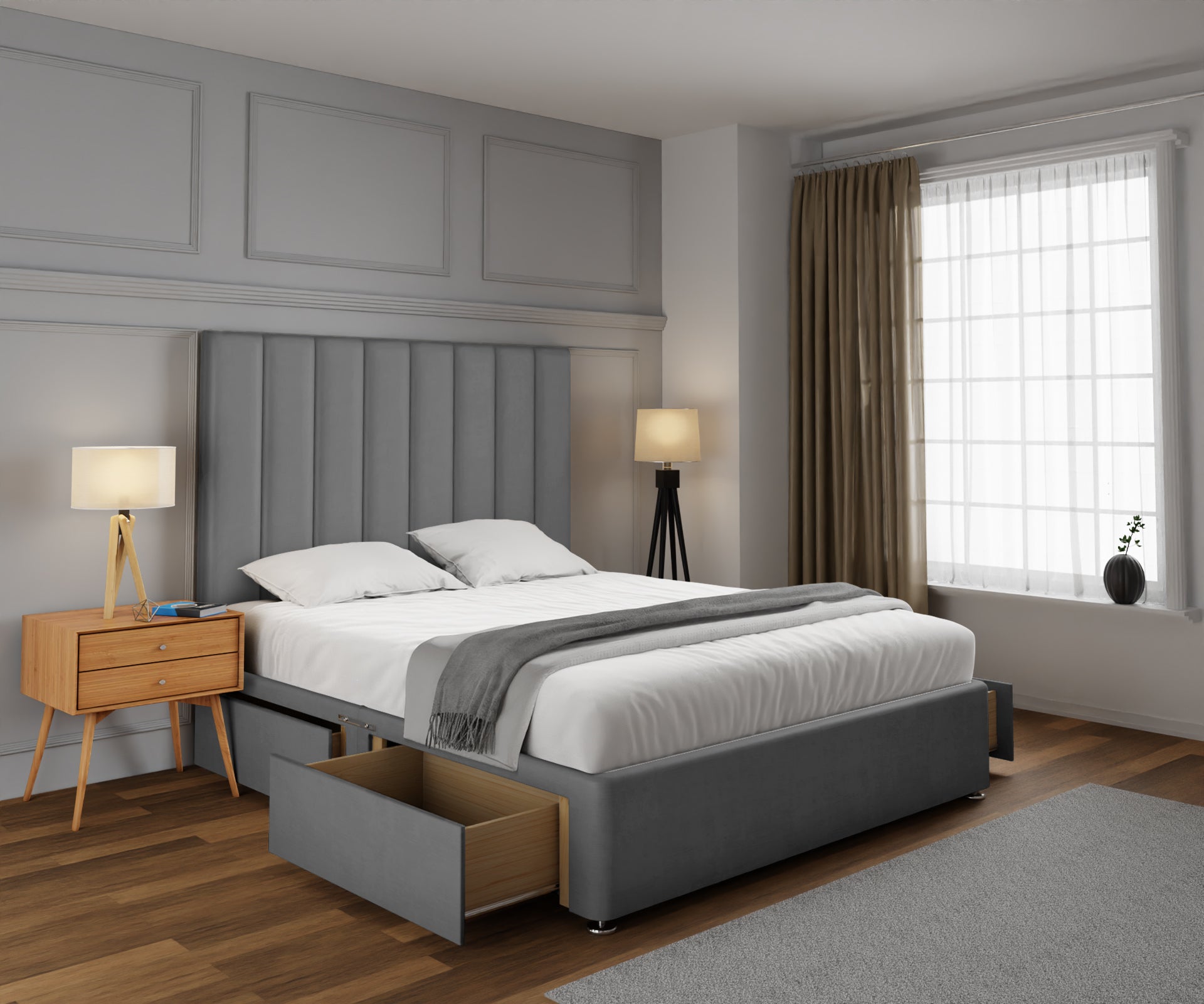 Amelia Petite Line Divan Bed Set