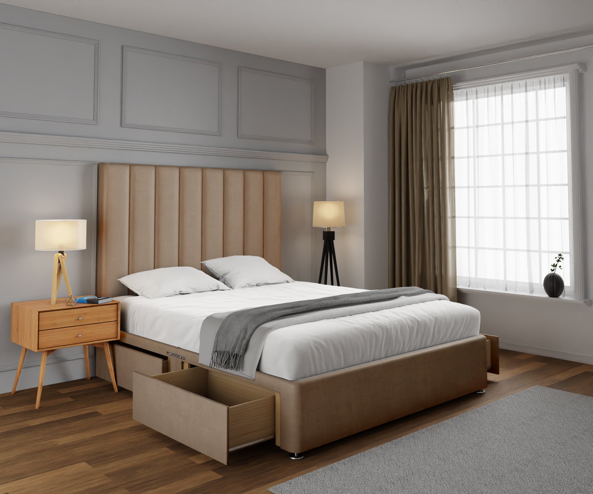 Amelia Petite Line Divan Bed Set