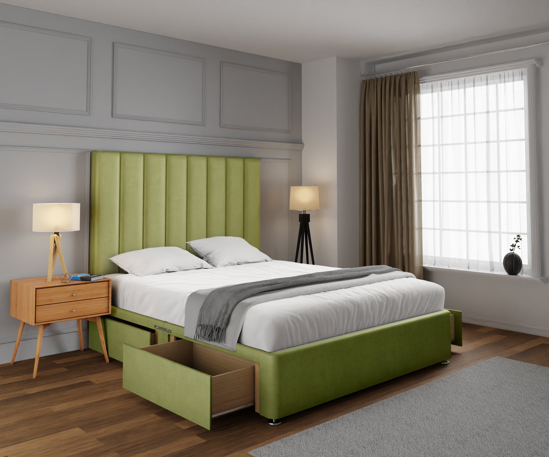Amelia Petite Line Divan Bed Set