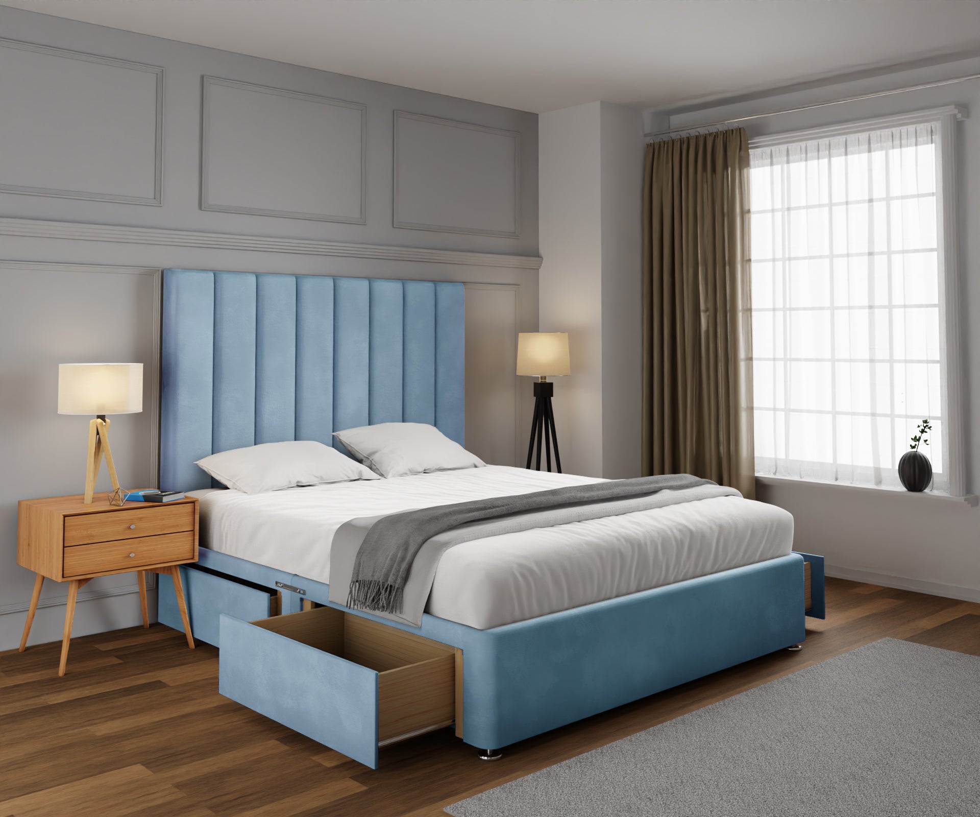 Amelia Petite Line Divan Bed Set