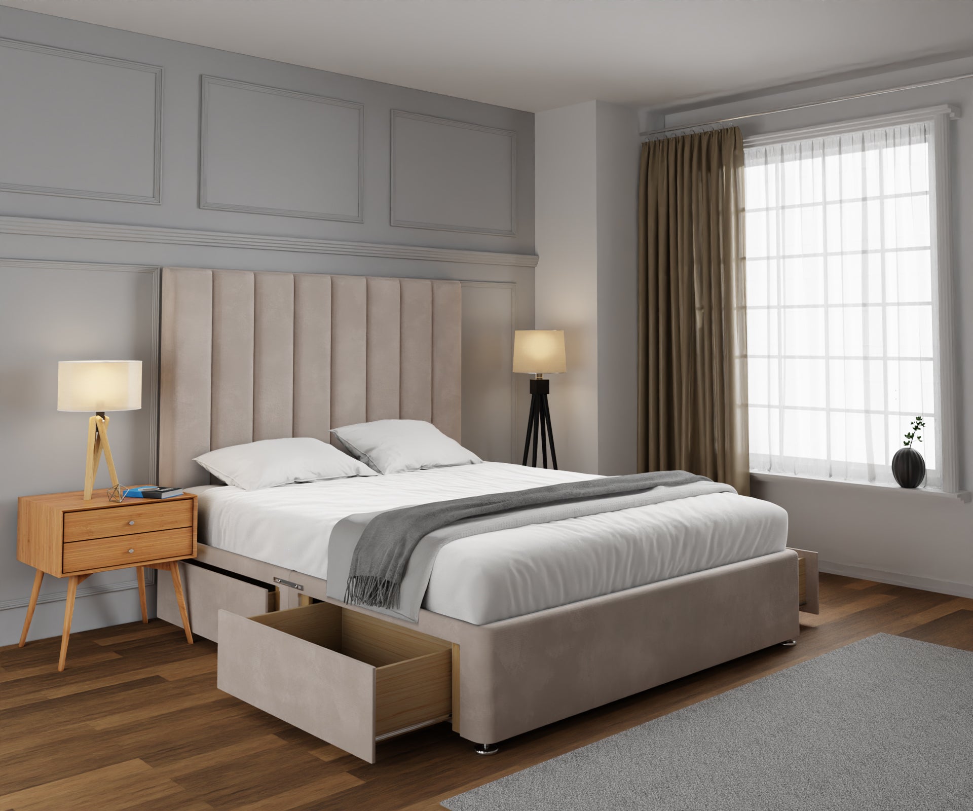 Amelia Petite Line Divan Bed Set