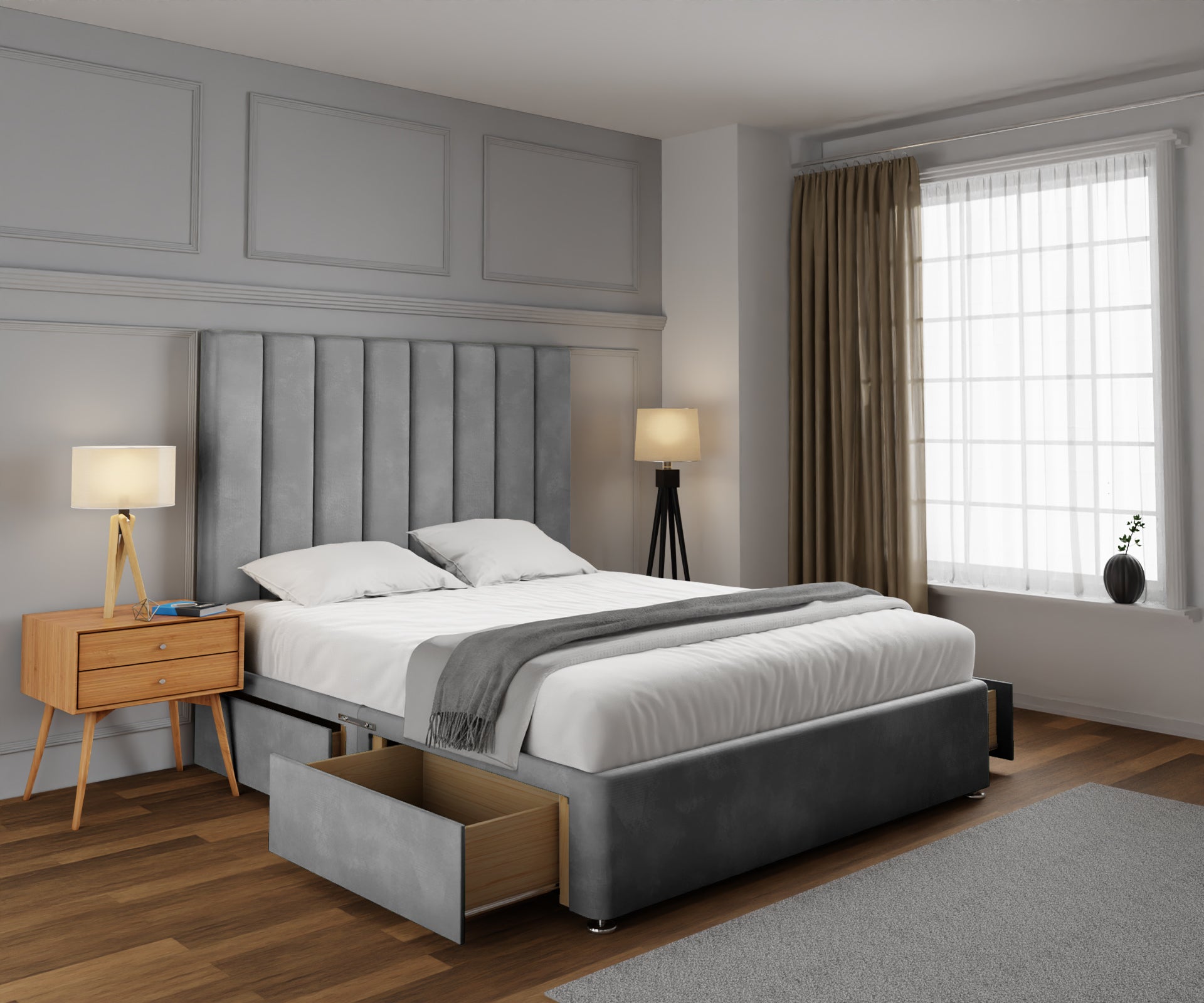 Amelia Petite Line Divan Bed Set