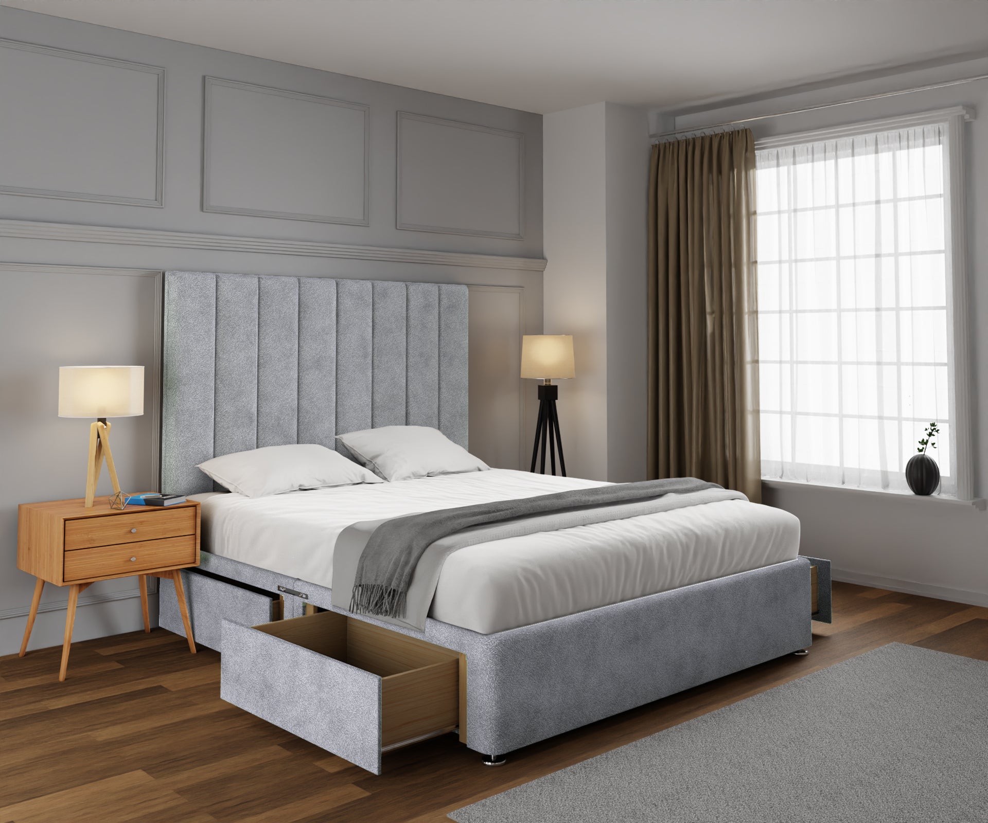 Amelia Petite Line Divan Bed Set