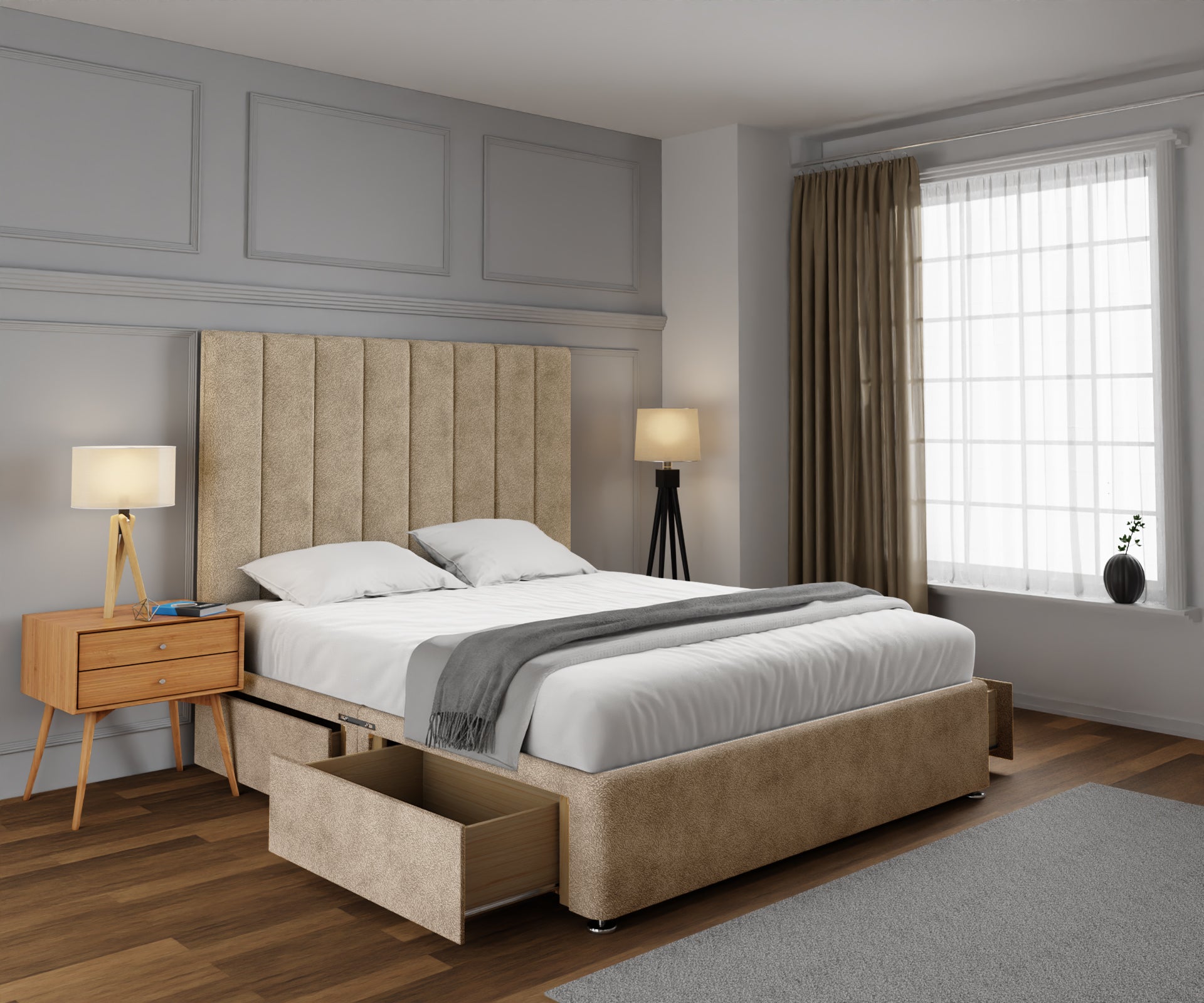 Amelia Petite Line Divan Bed Set