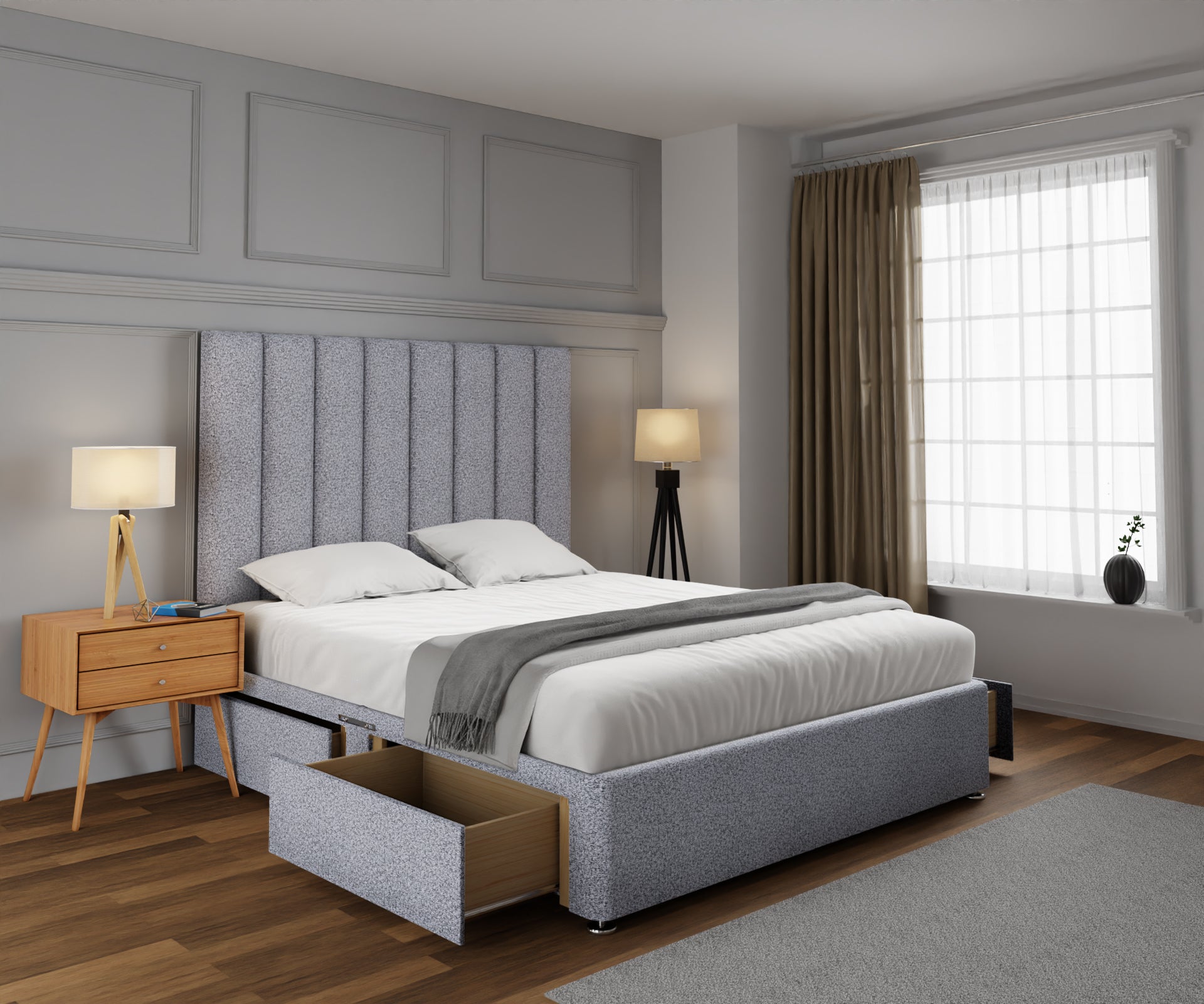 Amelia Petite Line Divan Bed Set