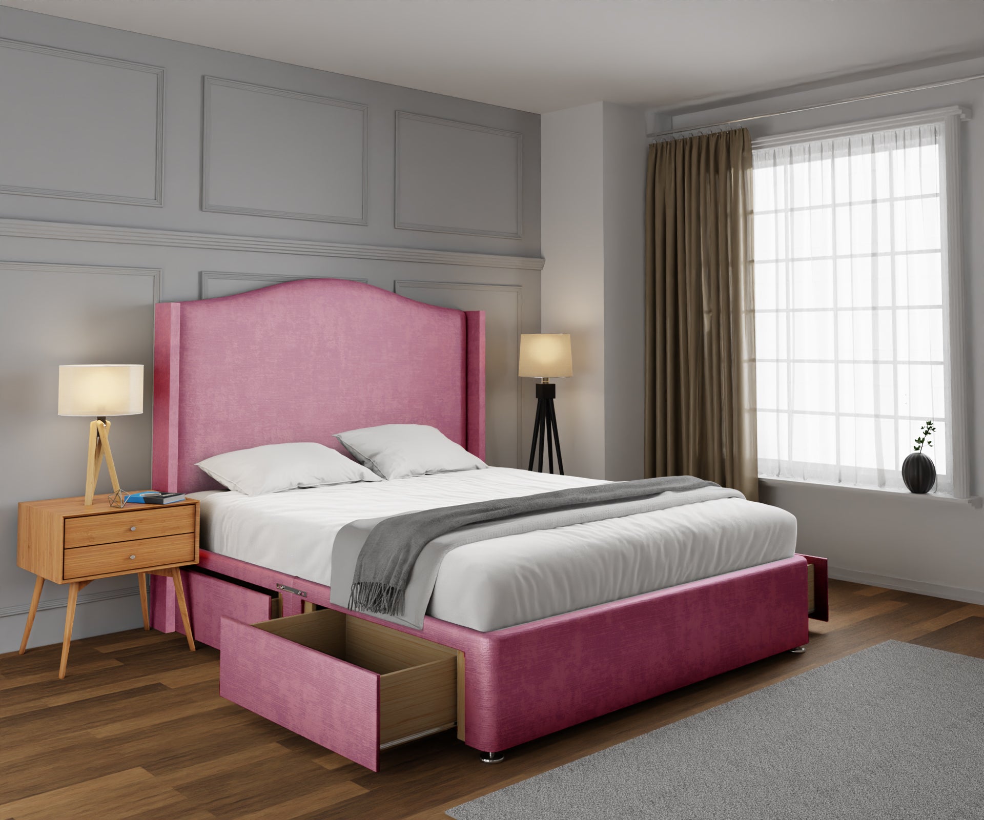 Arabella Winged Divan Bed Set