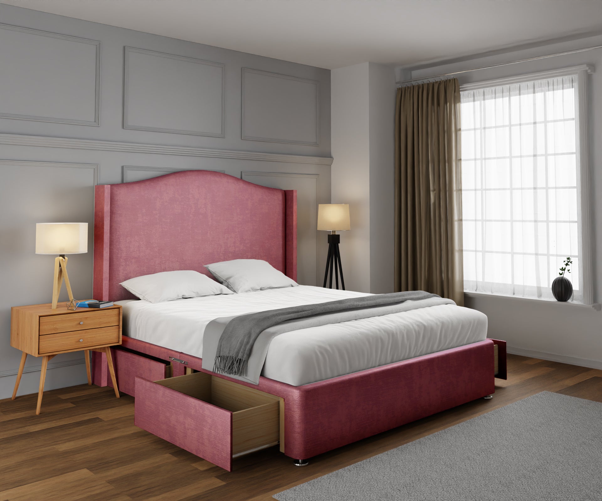 Arabella Winged Divan Bed Set