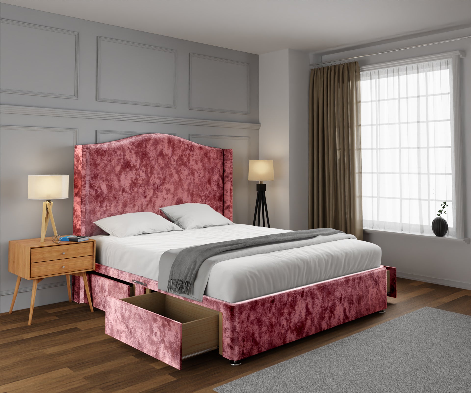 Arabella Winged Divan Bed Set