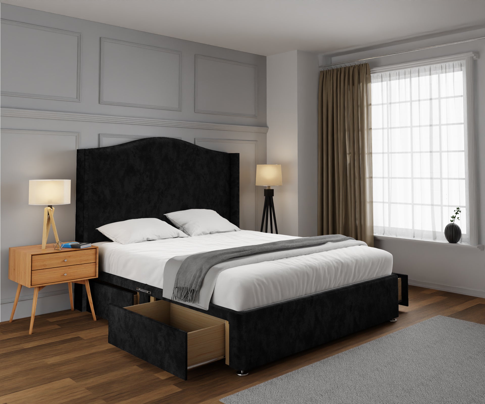 Arabella Winged Divan Bed Set