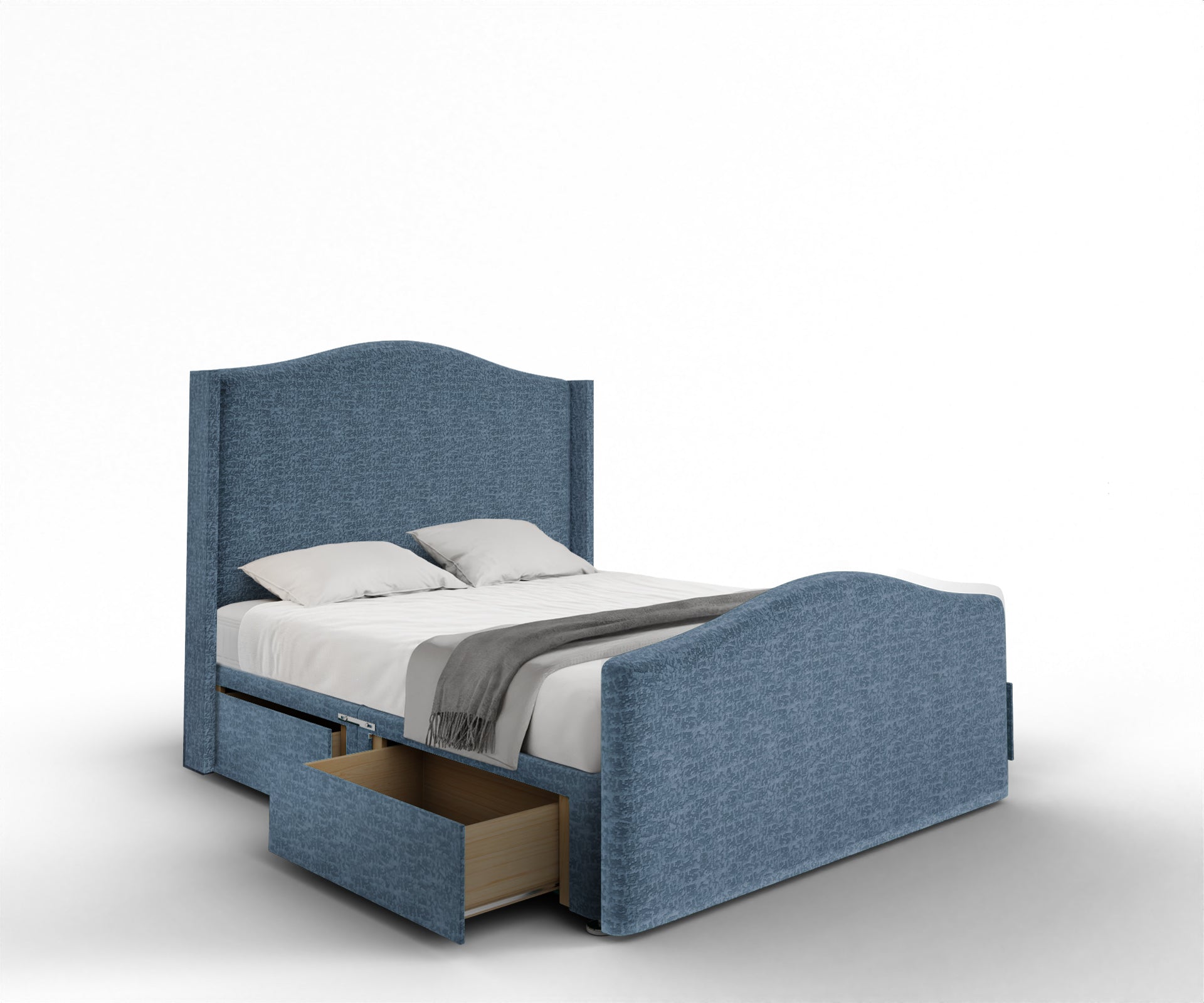 Arabella Winged Divan Bed Set With Footboard