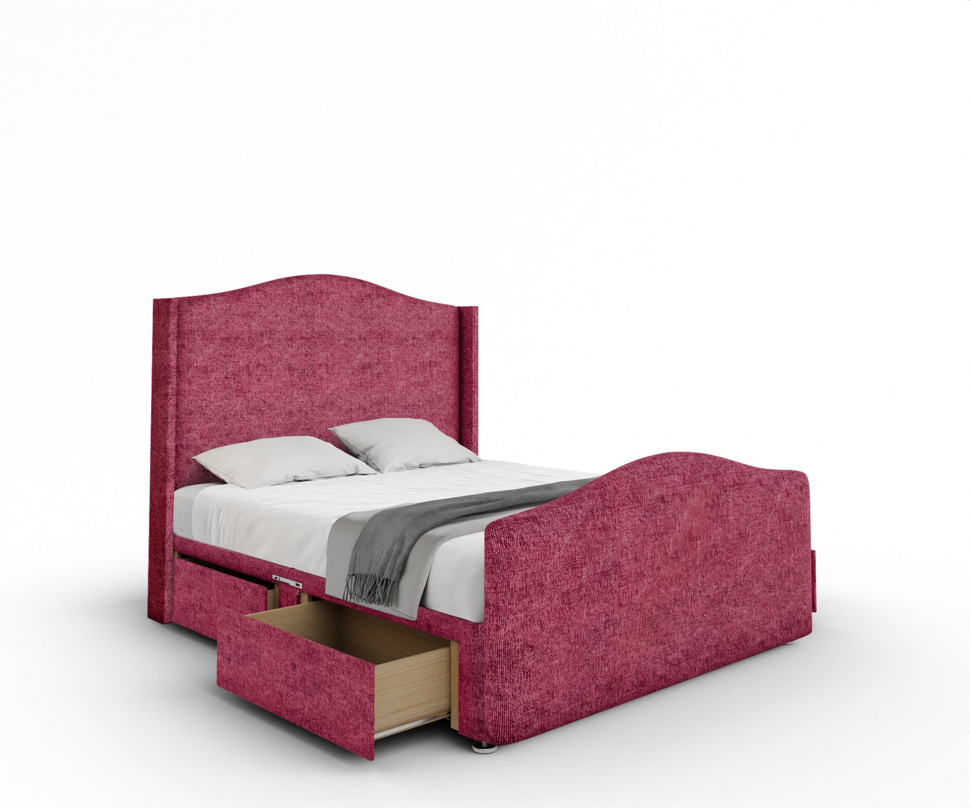 Arabella Winged Divan Bed Set With Footboard