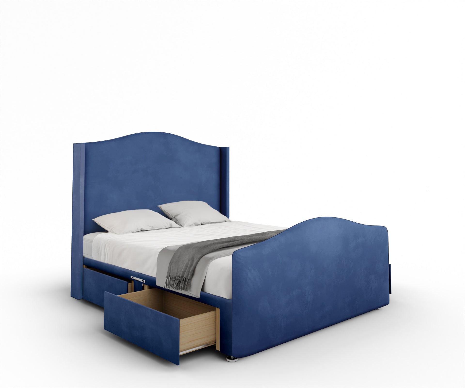 Arabella Winged Divan Bed Set With Footboard