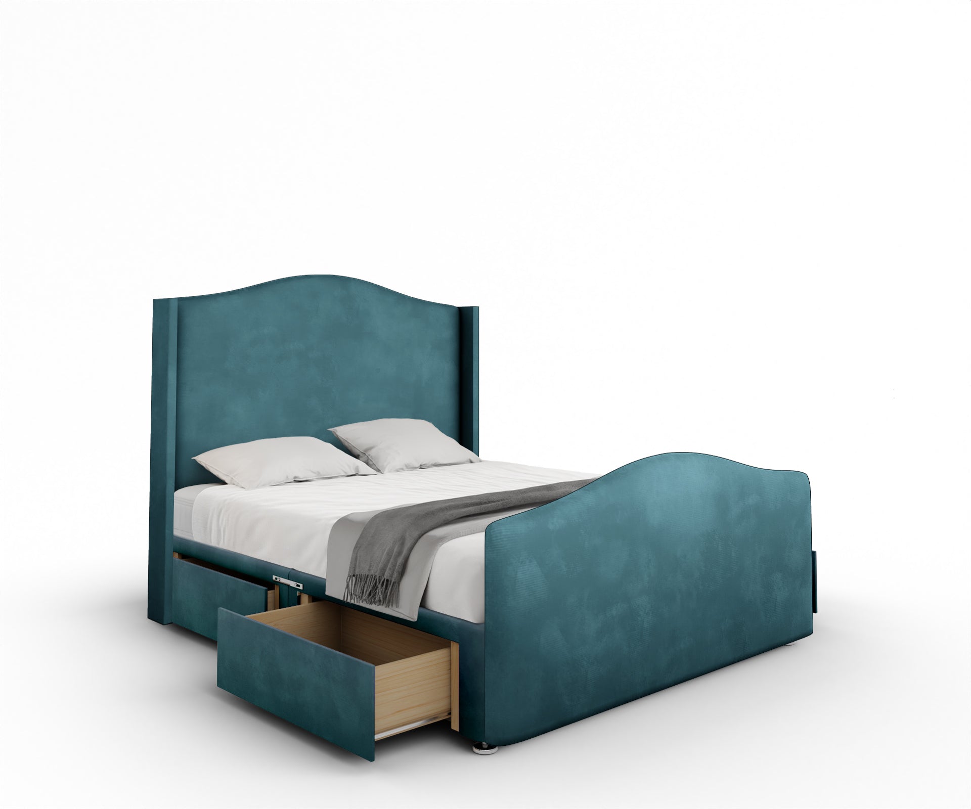 Arabella Winged Divan Bed Set With Footboard