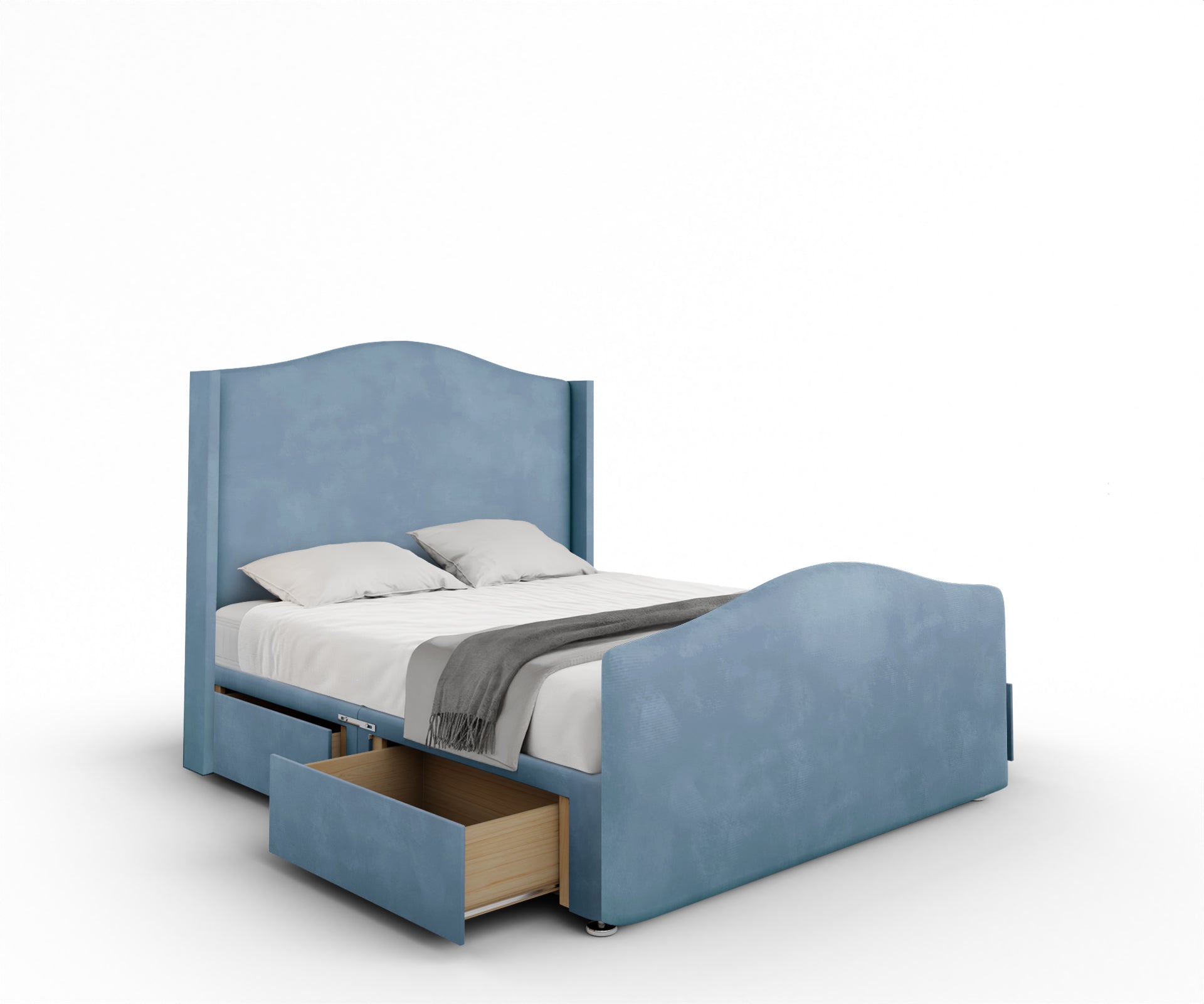 Arabella Winged Divan Bed Set With Footboard