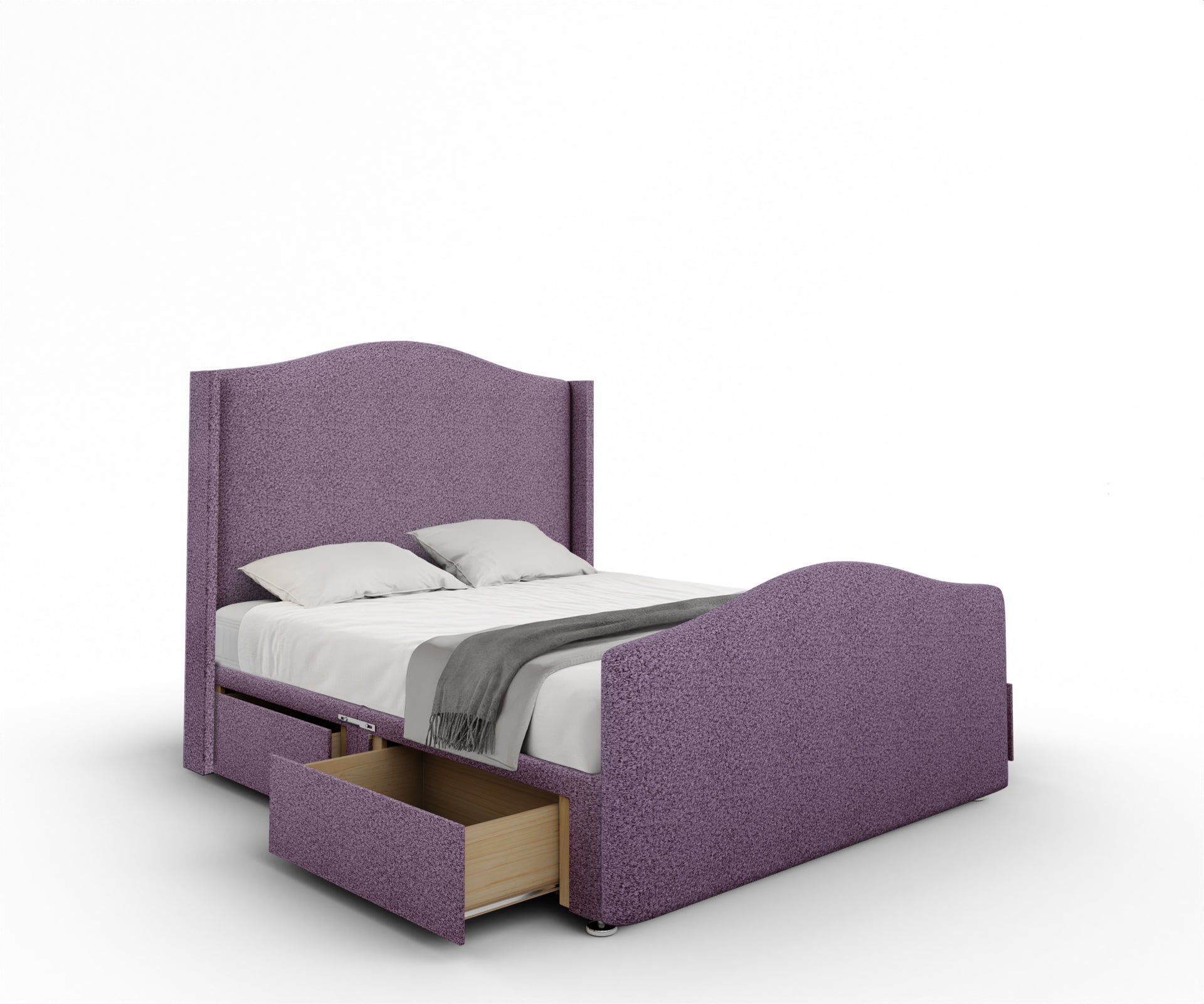 Arabella Winged Divan Bed Set With Footboard