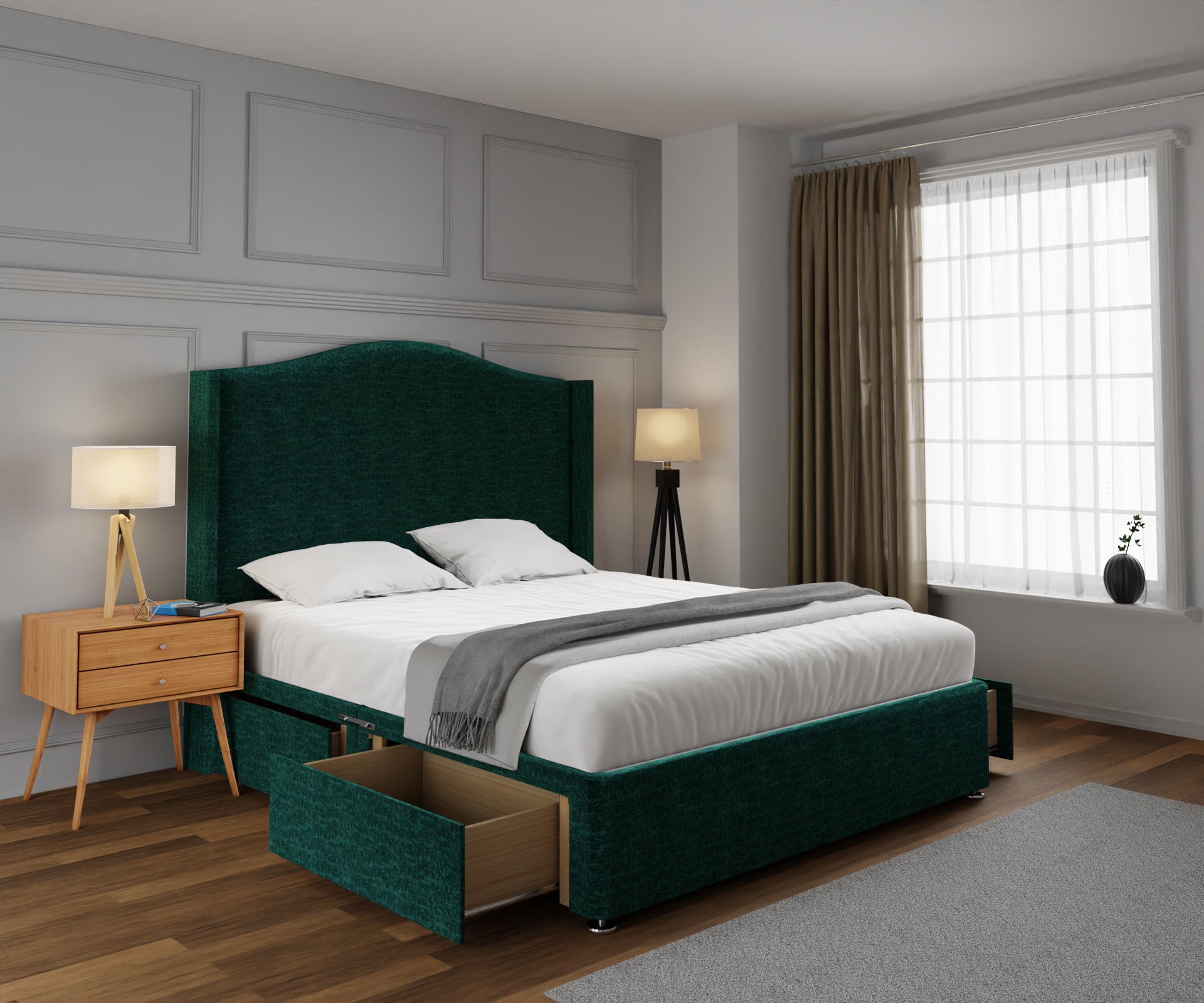 Arabella Winged Divan Bed Set