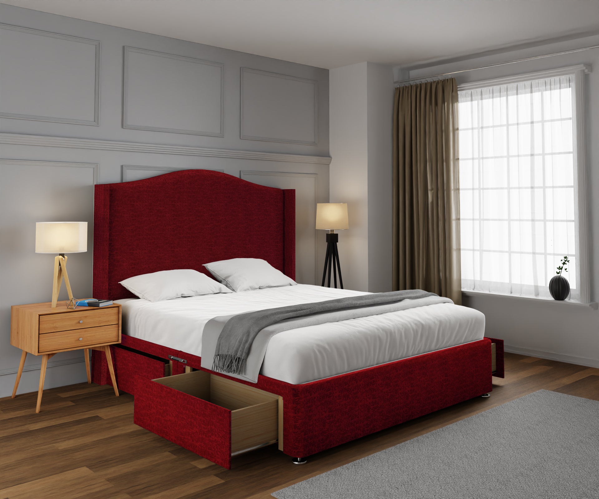 Arabella Winged Divan Bed Set