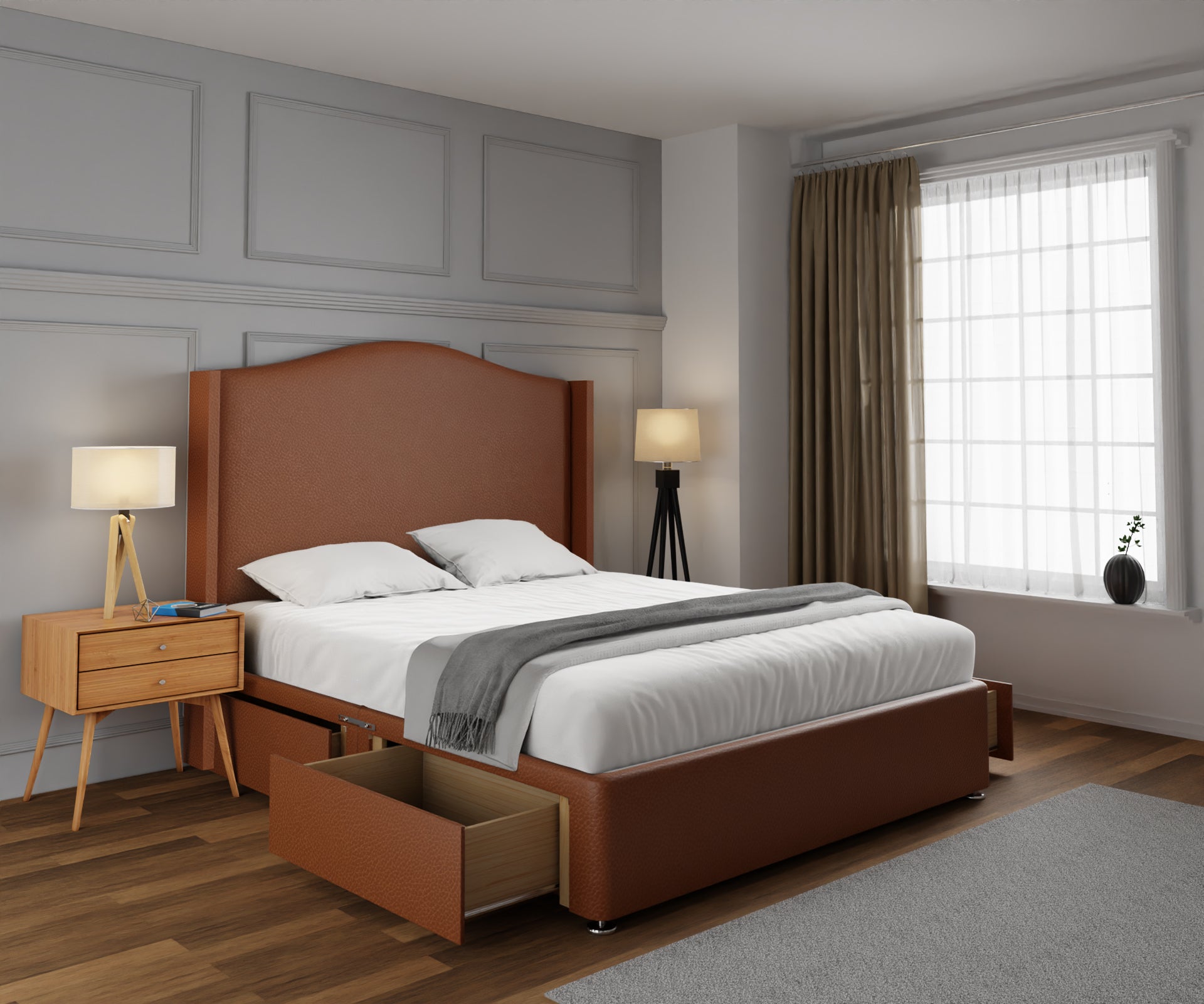 Arabella Winged Divan Bed Set