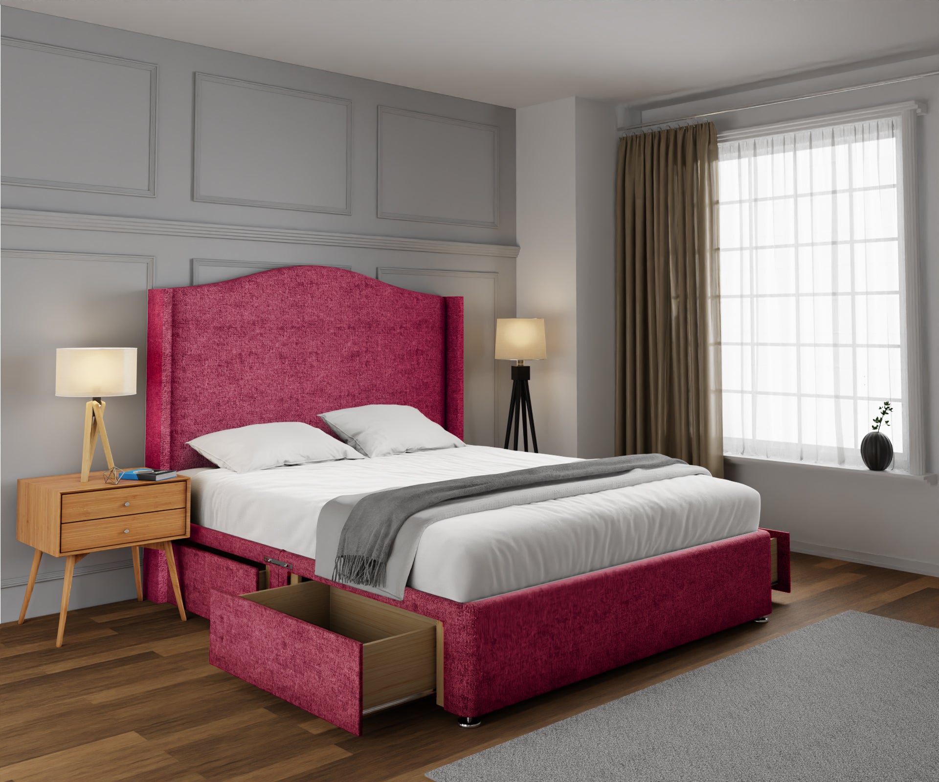 Arabella Winged Divan Bed Set