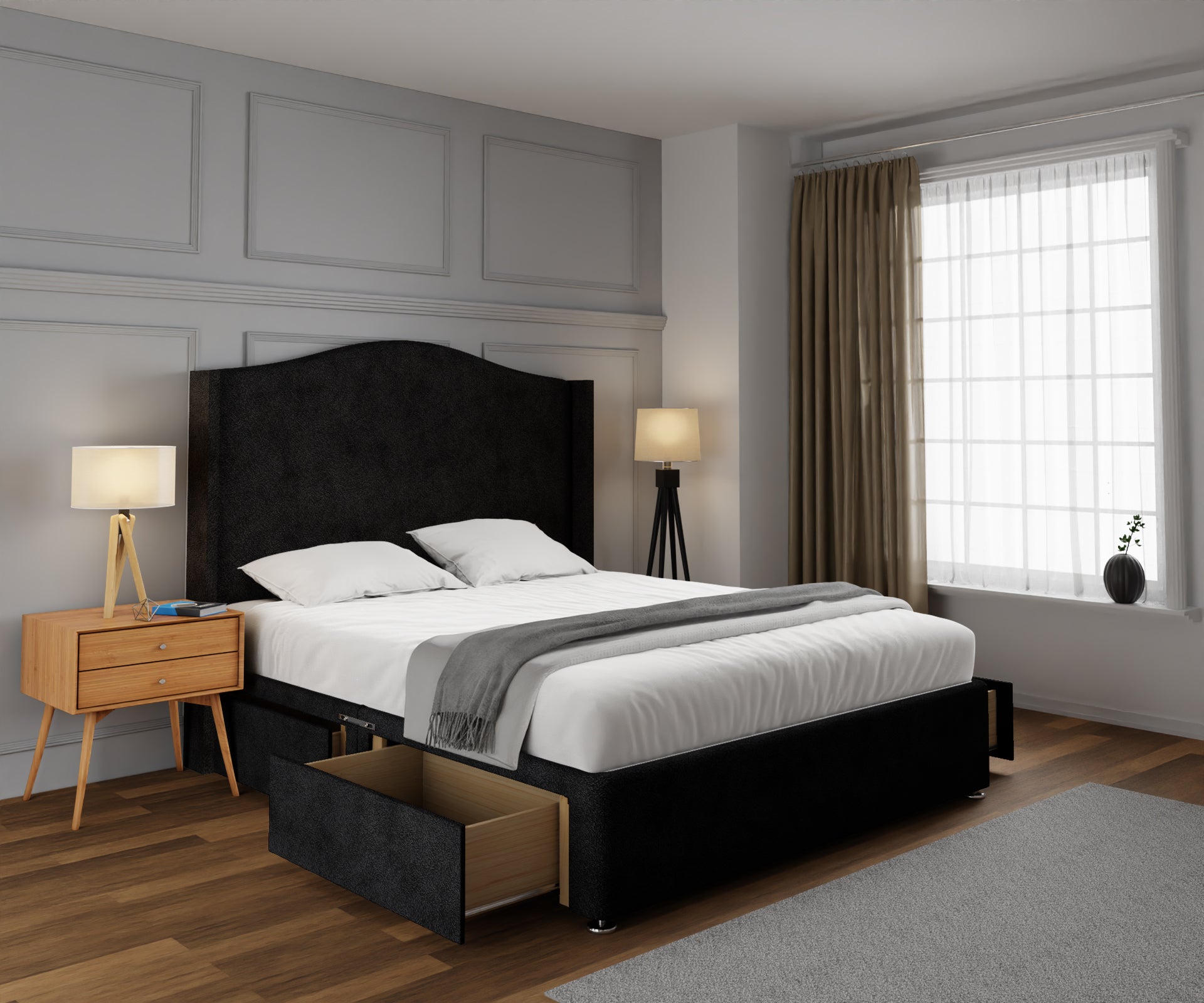 Arabella Winged Divan Bed Set