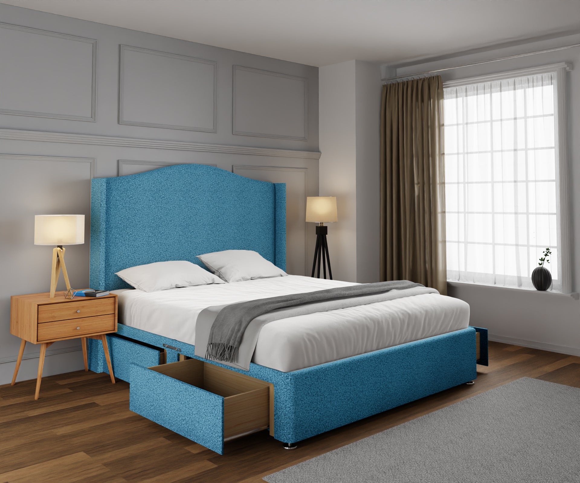 Arabella Winged Divan Bed Set