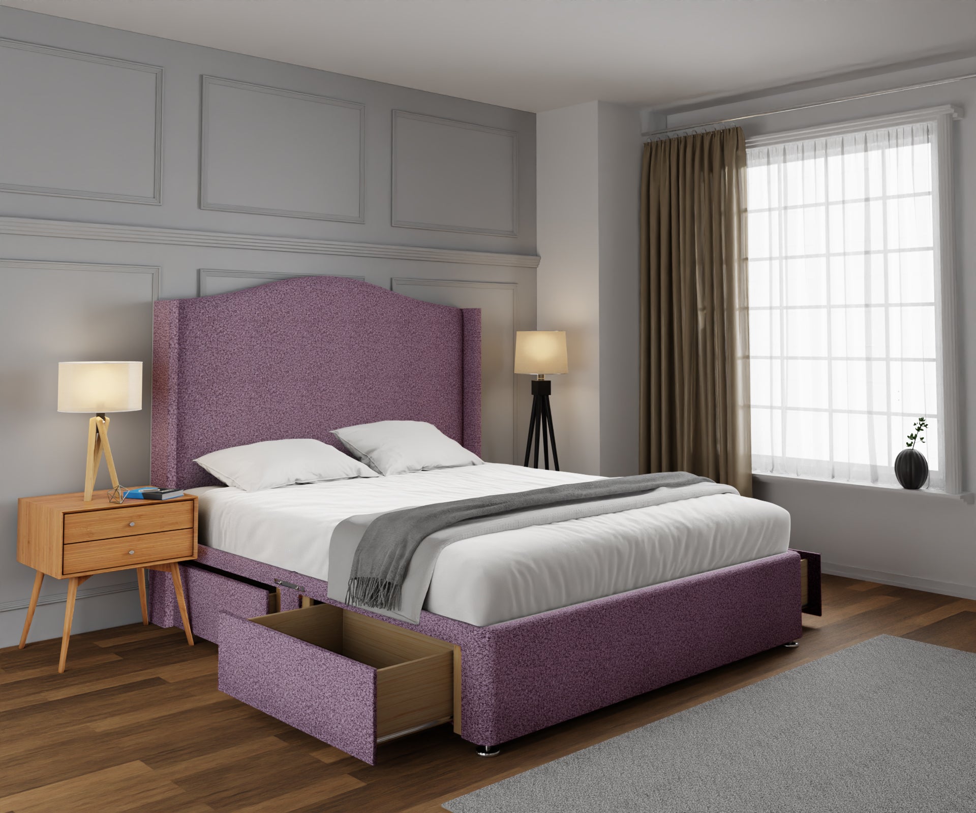 Arabella Winged Divan Bed Set