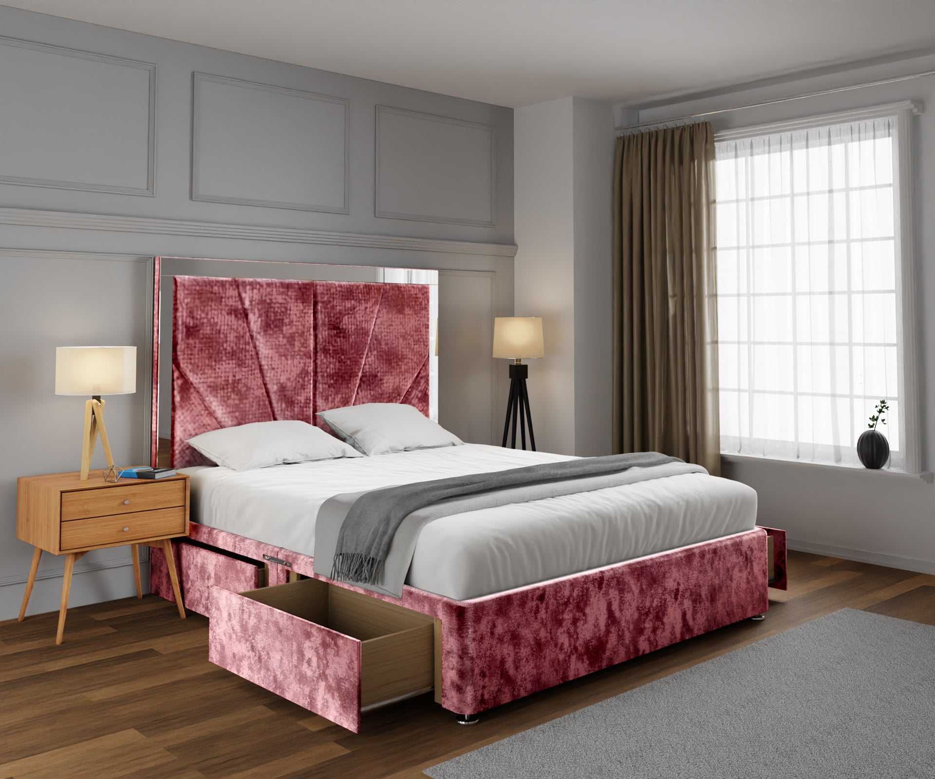 Chelsea Horizon Mirrored Divan Bed Set